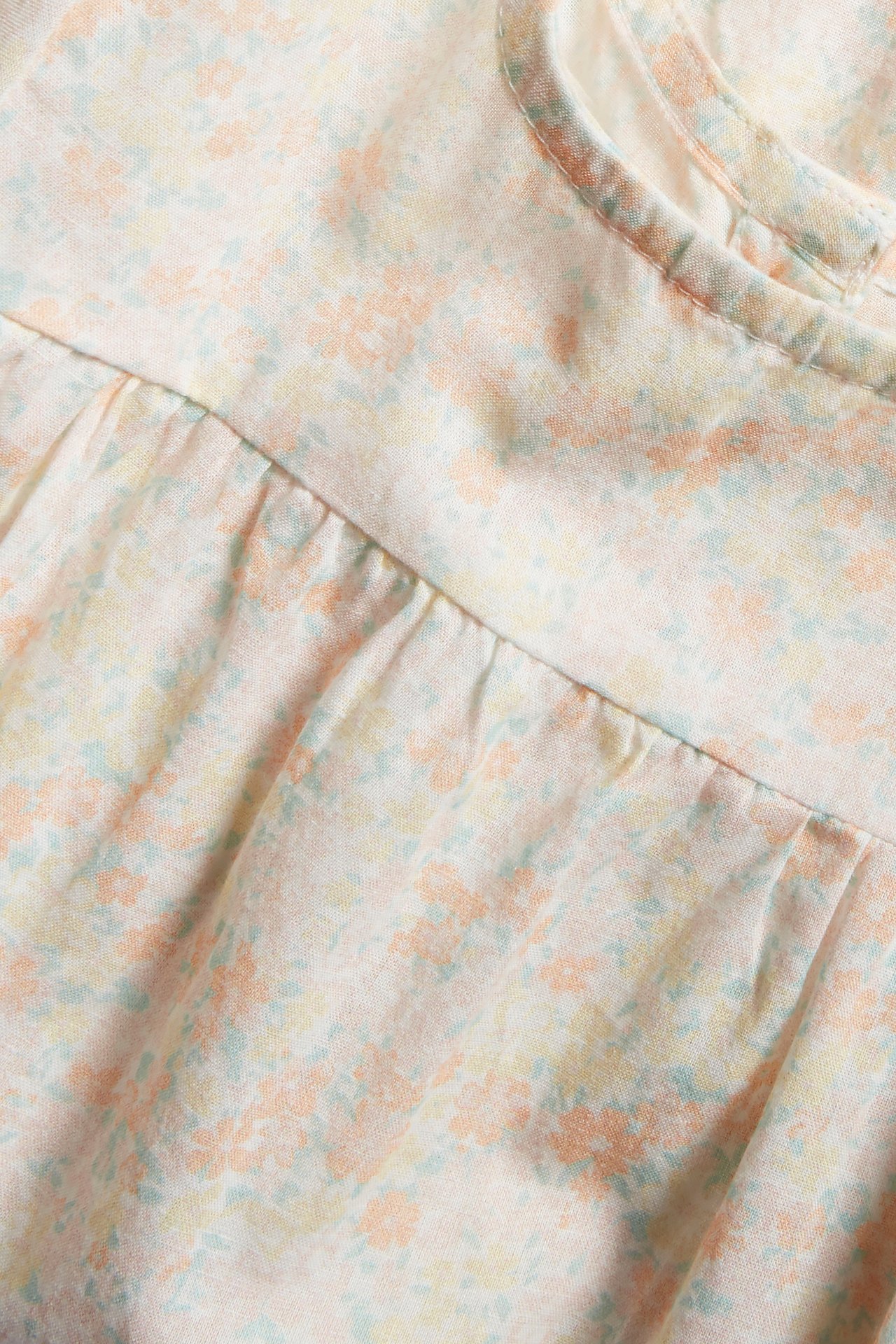 Blommig babyklänning - Offwhite - 4