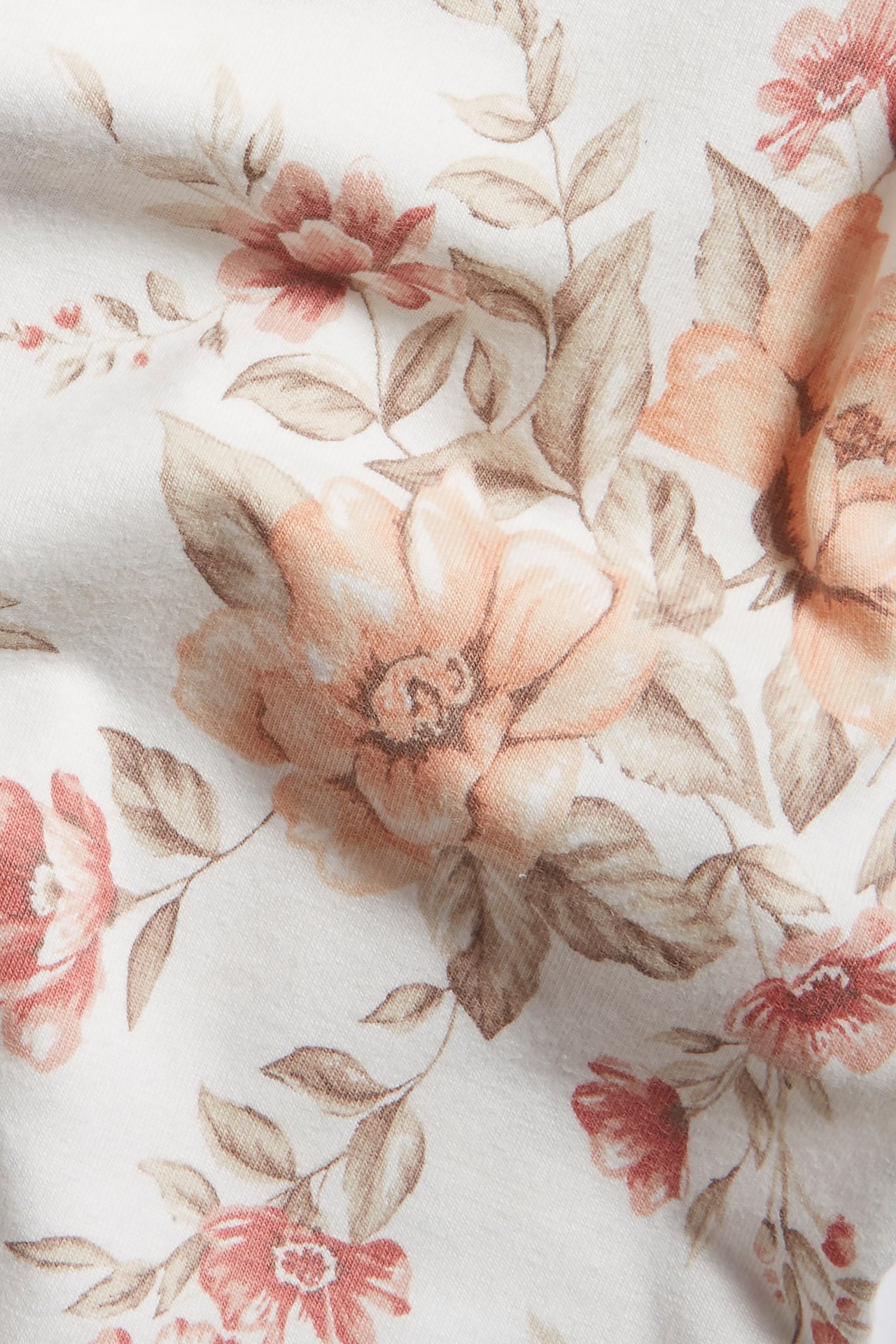 Blommig ärmlös body - Offwhite - 1