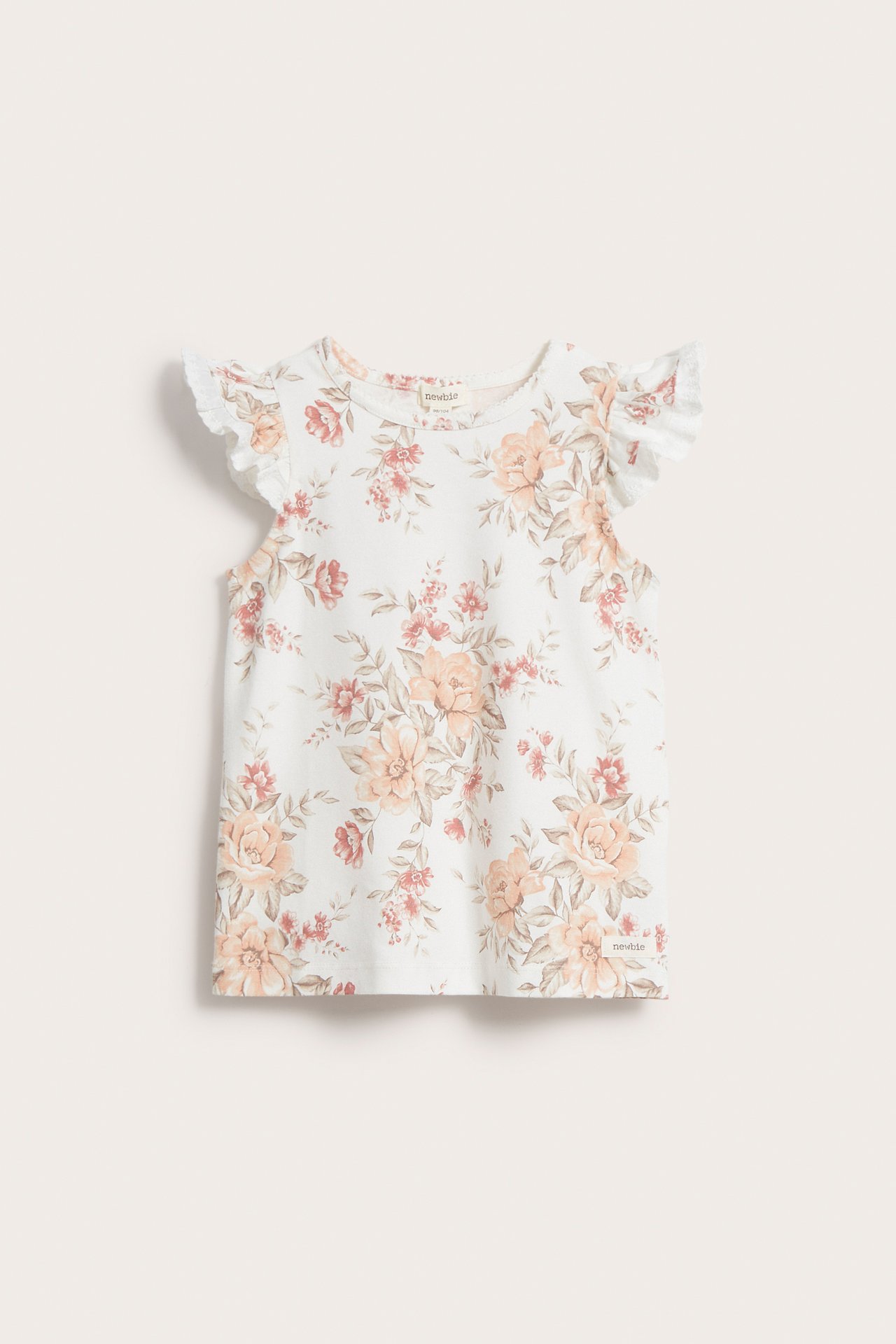 Top w kwiaty - Offwhite - 2