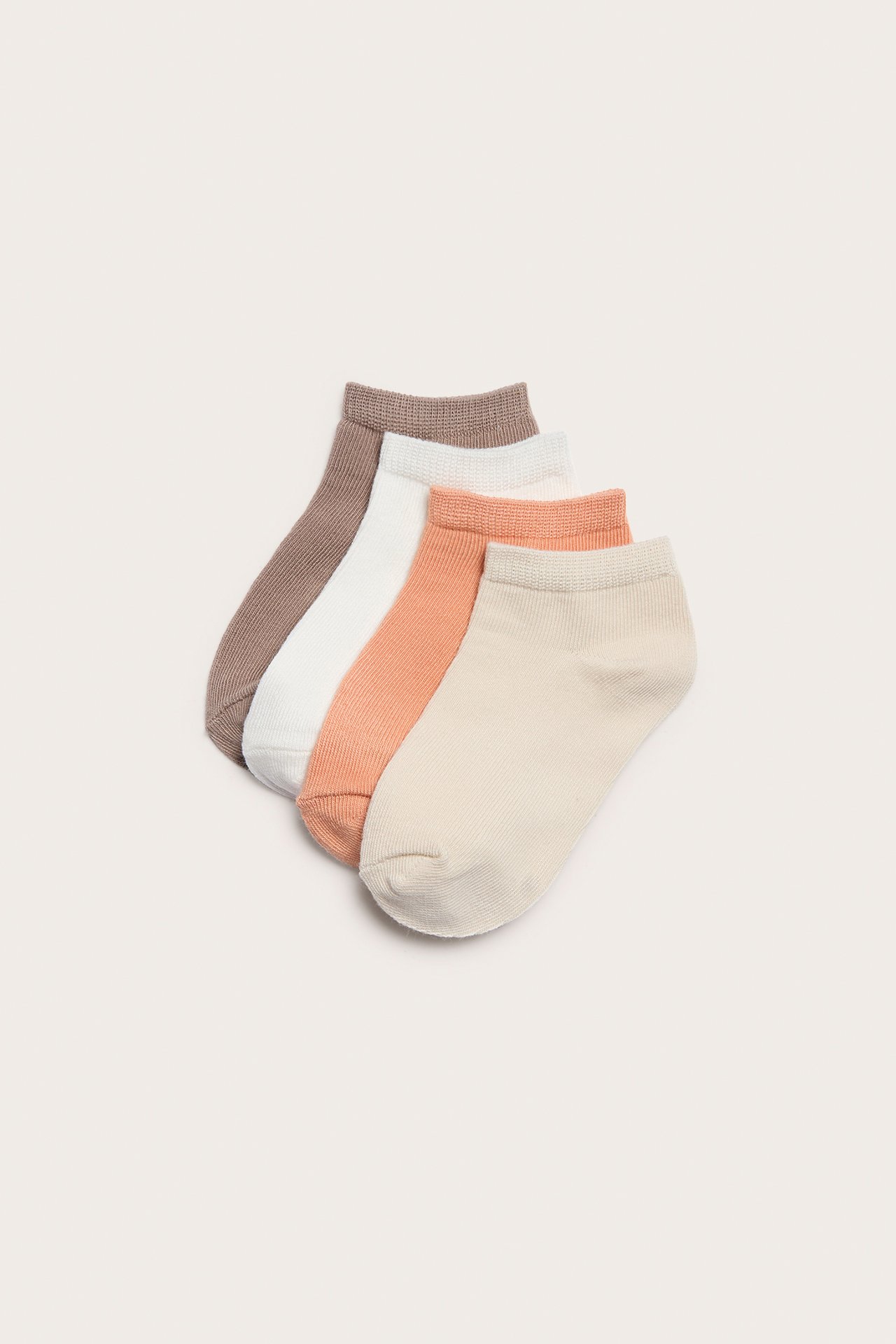 Nilkkasukat, 4 paria - Tummanbeige - 1