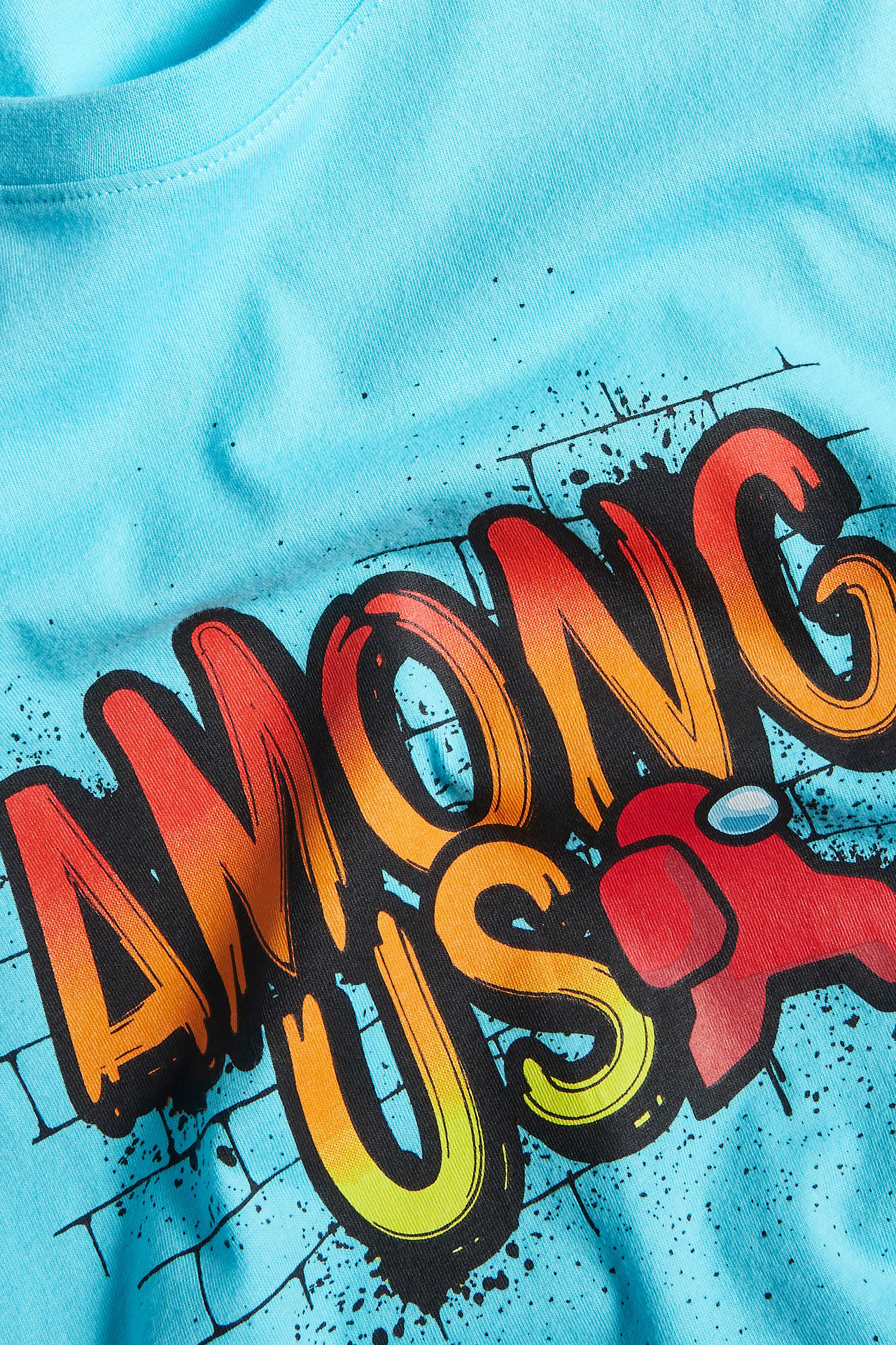 T-shirt Among Us - Turkusowy - 1