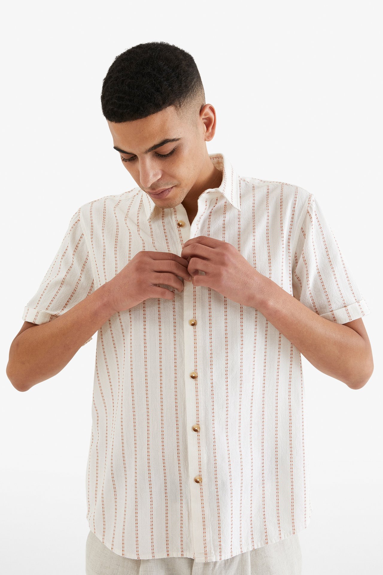 Koszula z krótkimi rękawami - Offwhite - 189cm / Storlek: M - 1