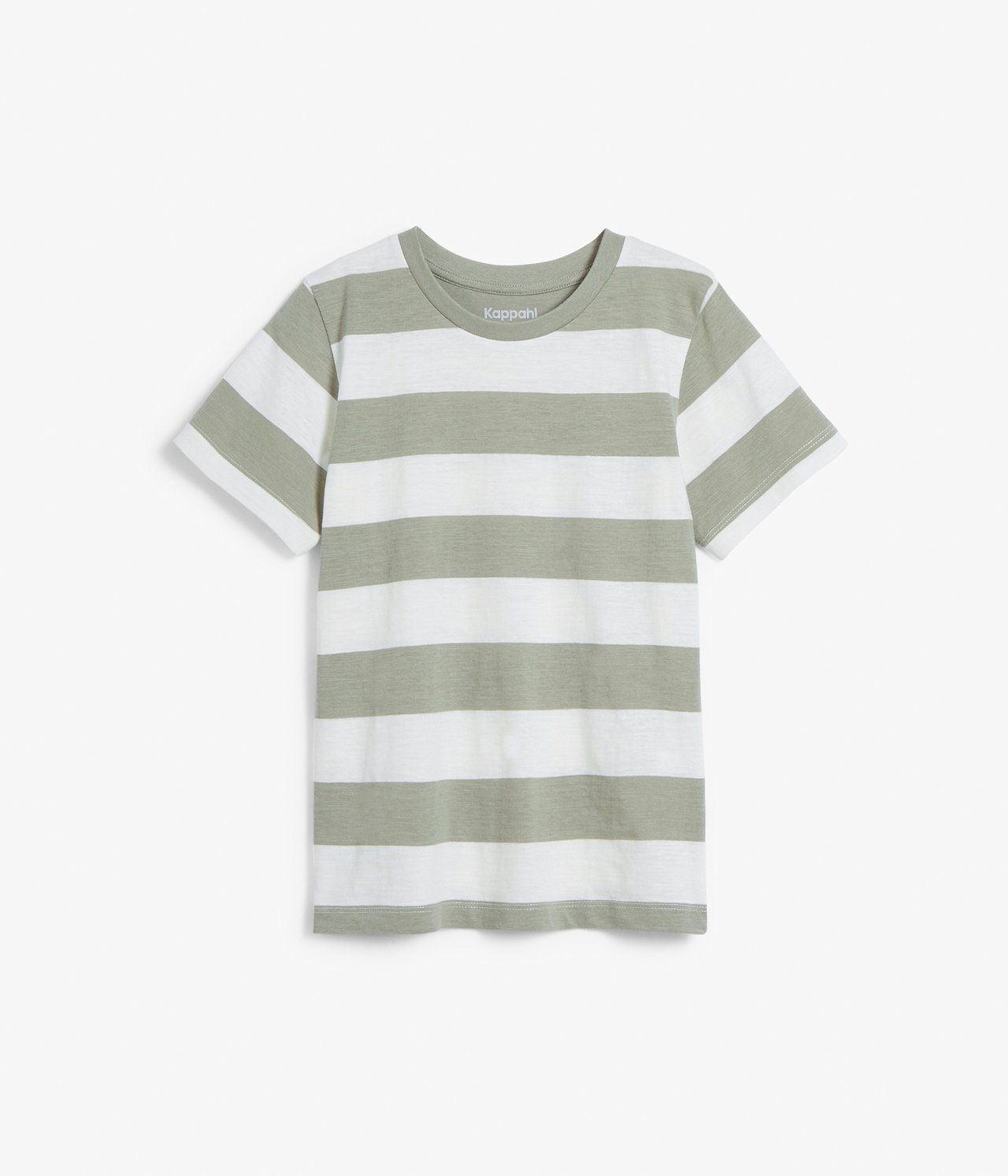 Stripete t-shirt Mørkegrønn - null - 8