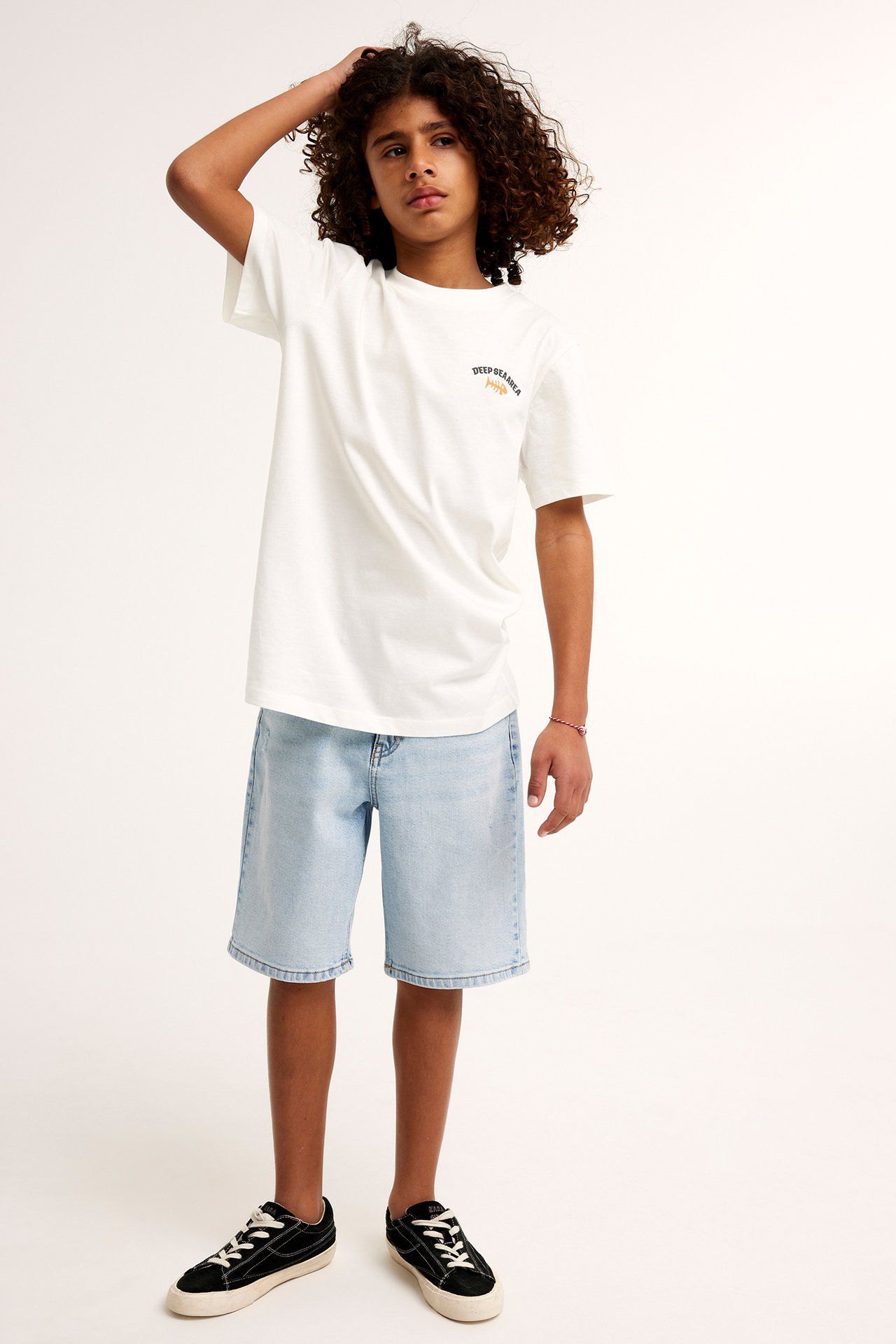 T-skjorte med trykk på ryggen - Offwhite - 2