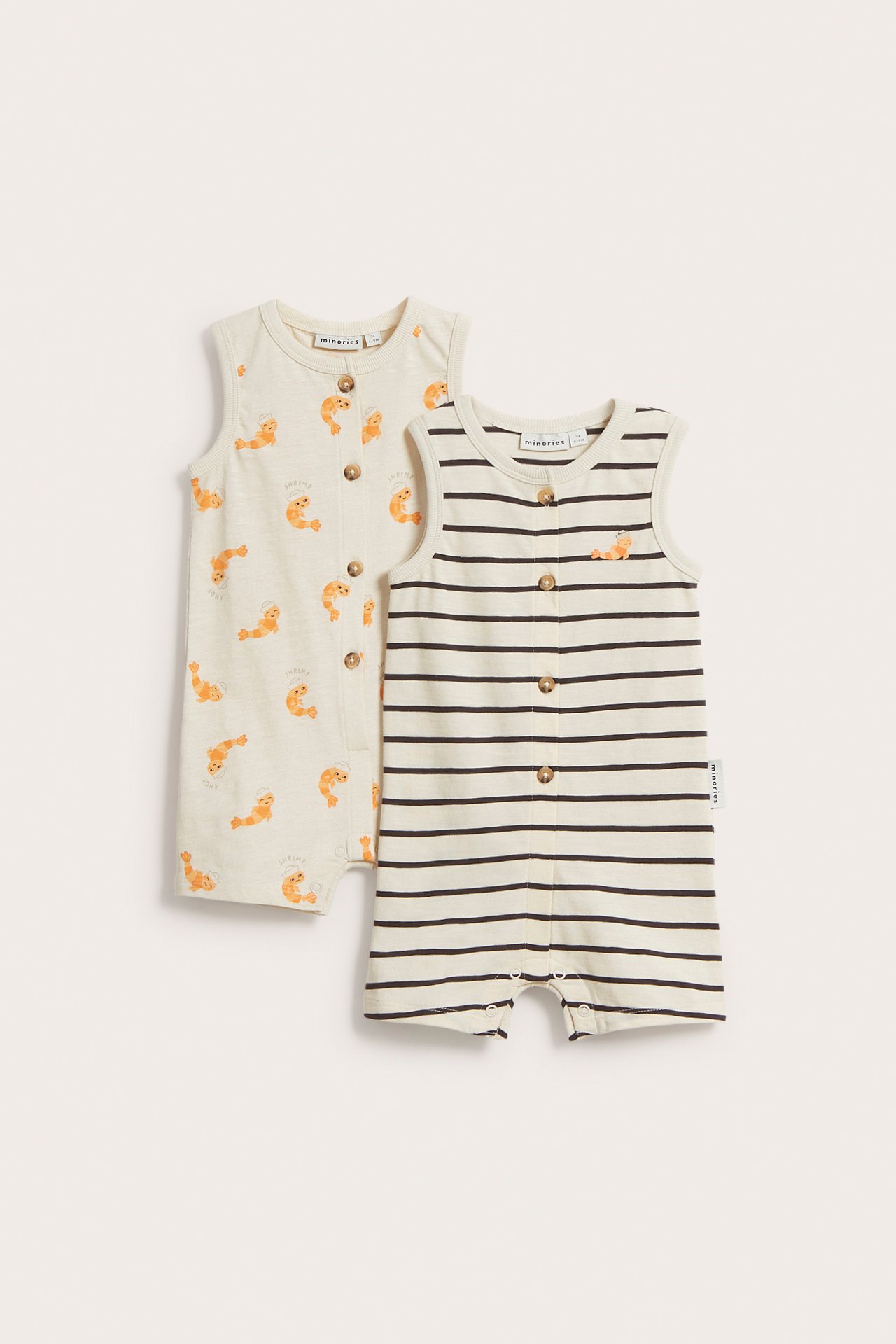 Jumpsuit baby 2-pack - Beige - 3