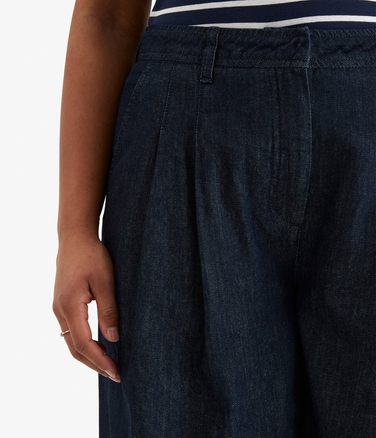 Wide jeans High waist - Tumma denimi - 3