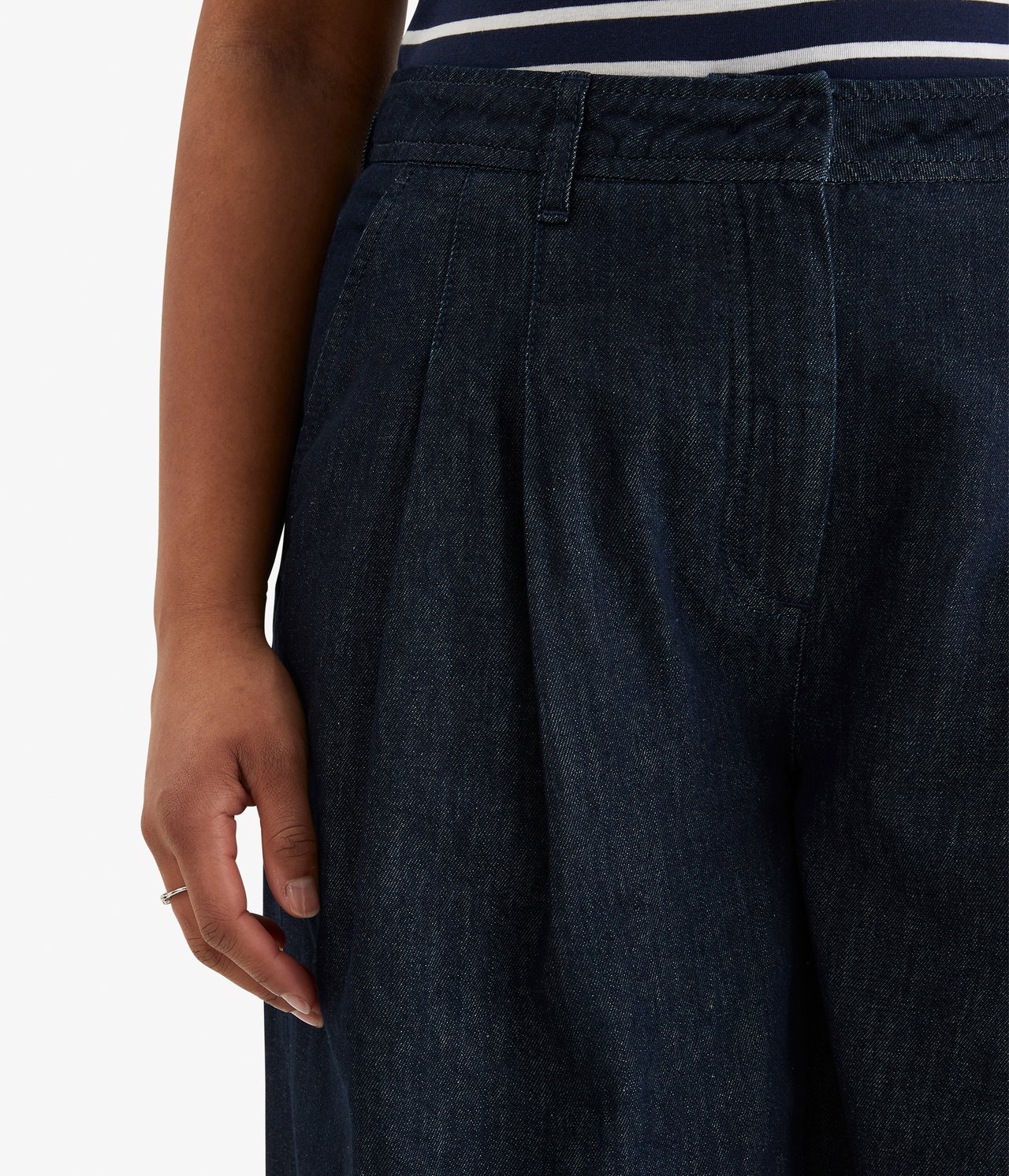 Dżinsy Wide High Waist - Ciemny dżins - 3