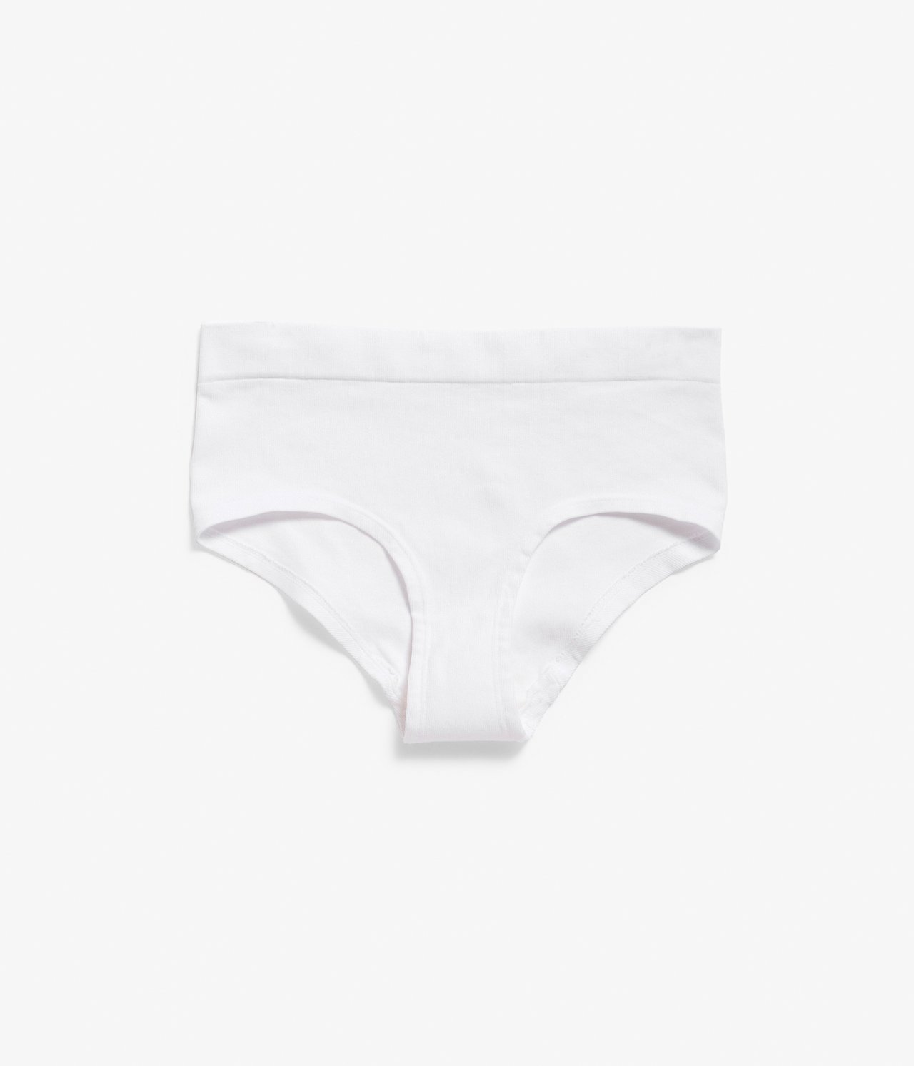 Seamless ribbade hipstertrosor - Vit - 1