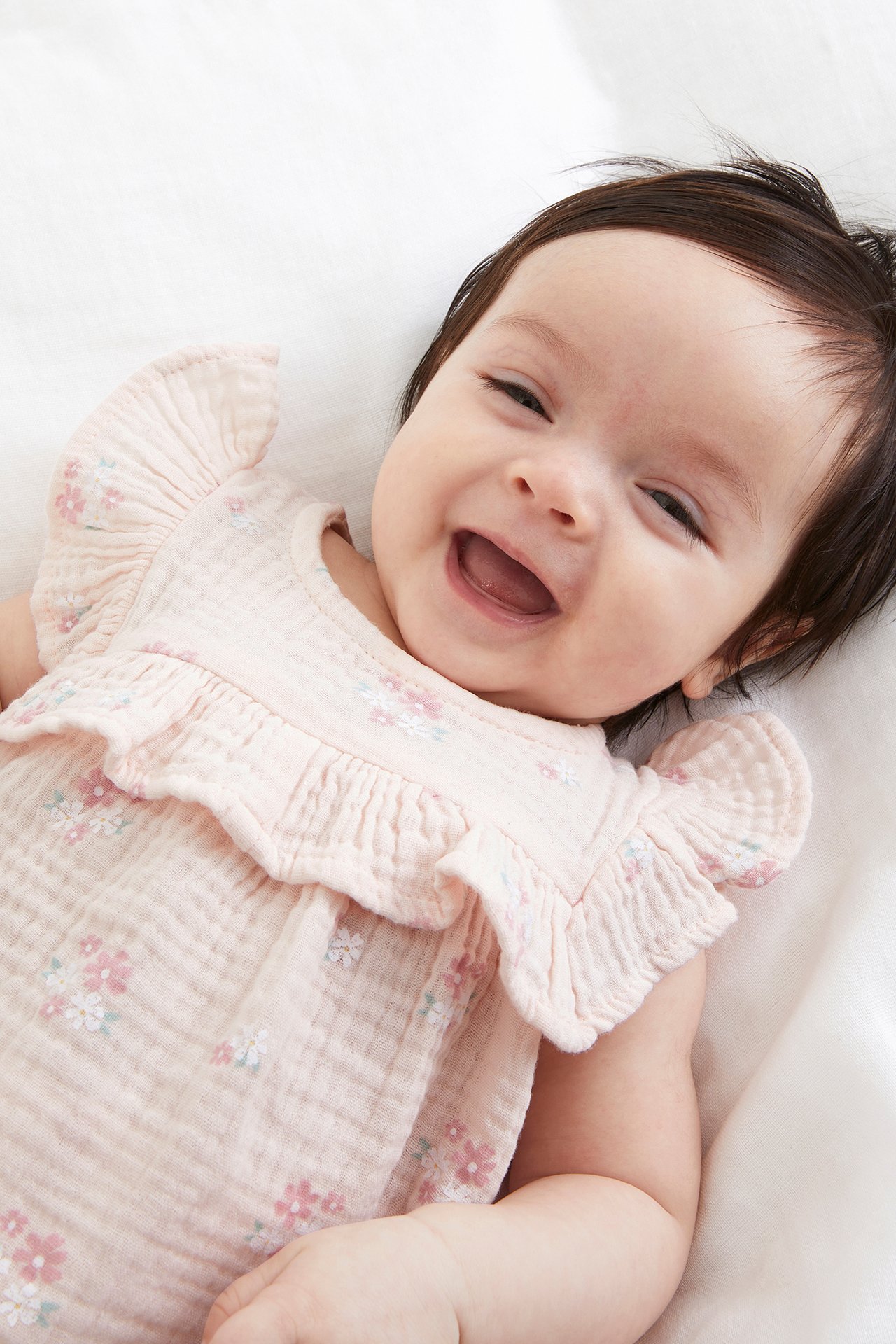Zestaw z bluzką i bufiastymi szortami dla niemowląt - Różowy - 3