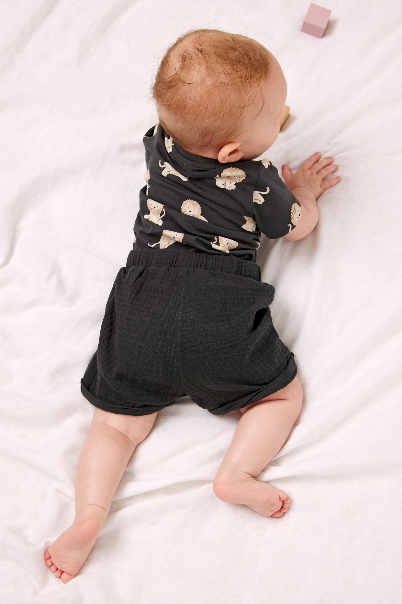 Muslinshorts Baby - Svart - 3