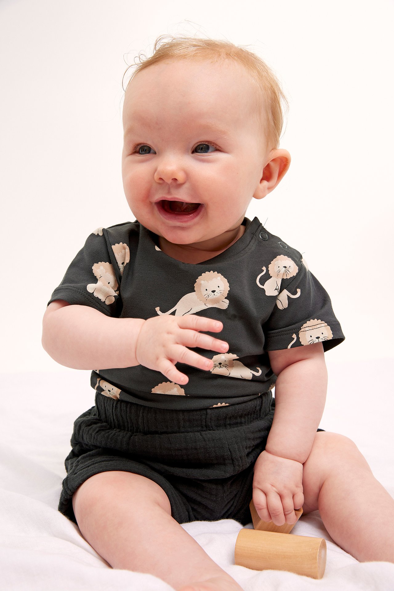 Muslinshorts Baby - Svart - 2