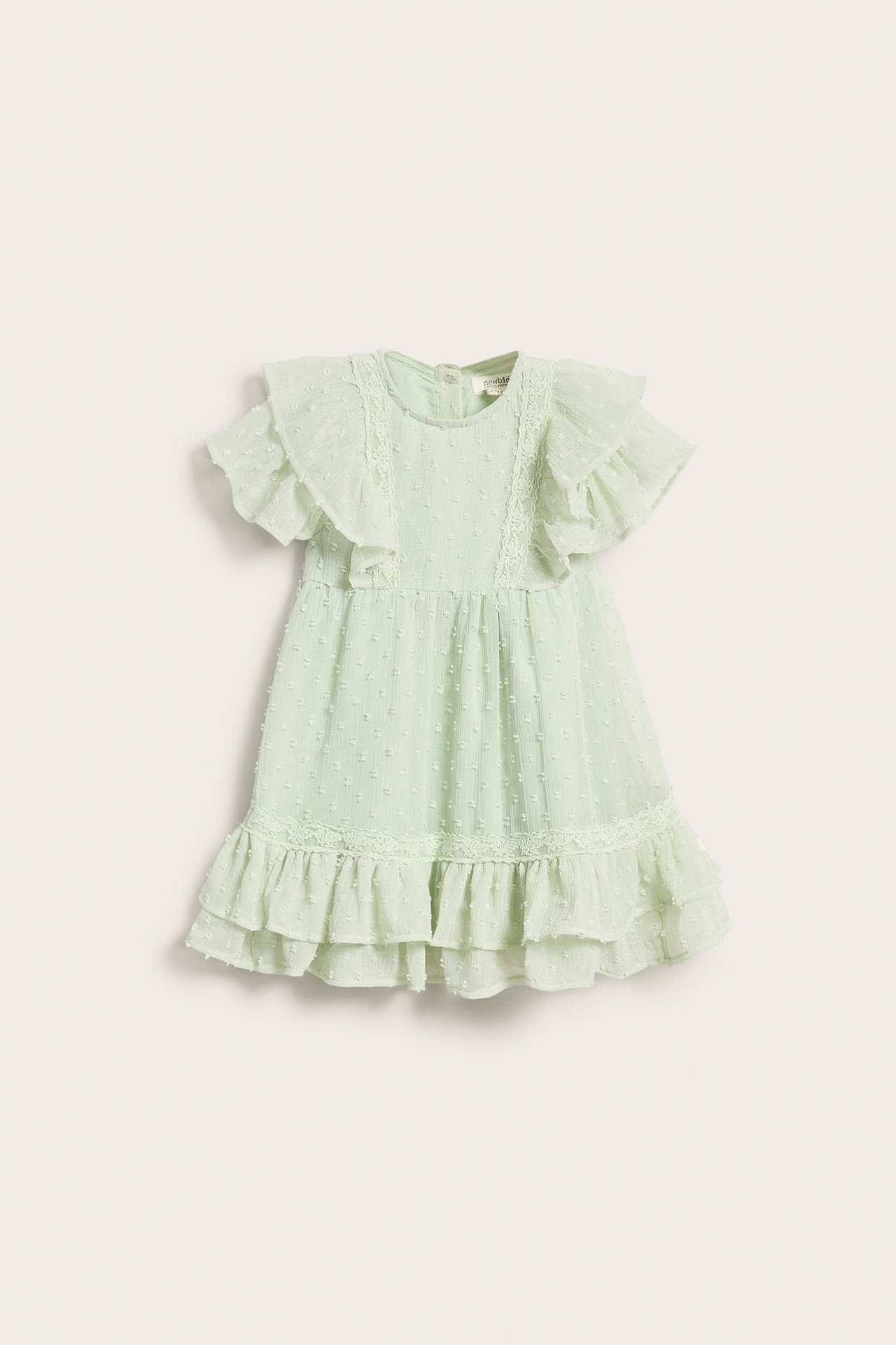Babyklänning med volanger - Grön - 10