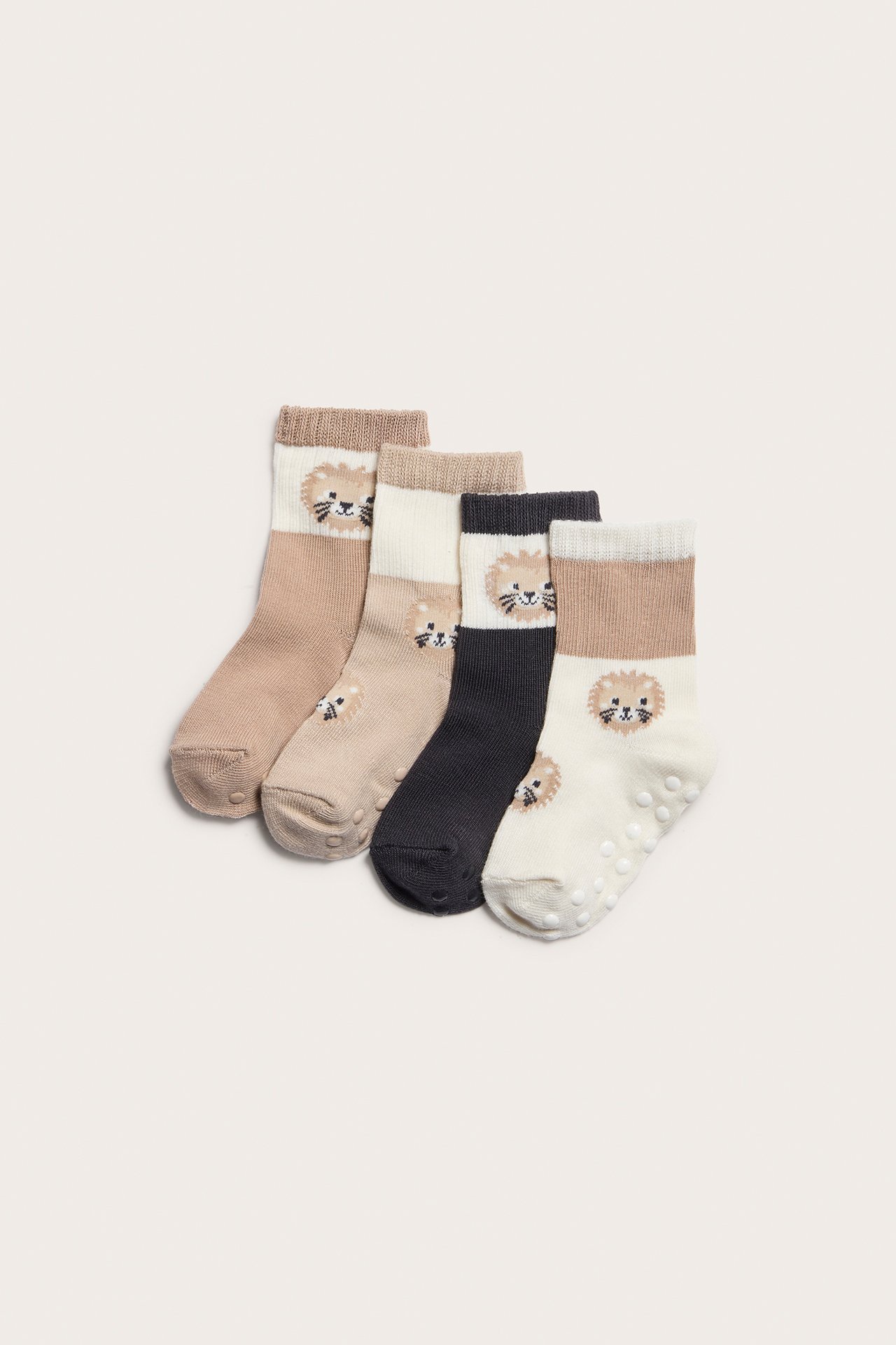 Strumpor Baby 4-pack - Beige - 1