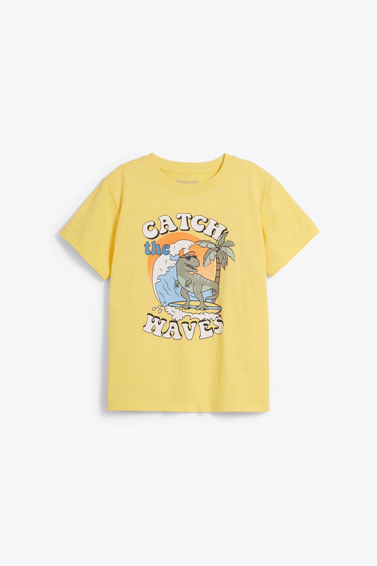 T-shirt z nadrukiem - Żółty - 5