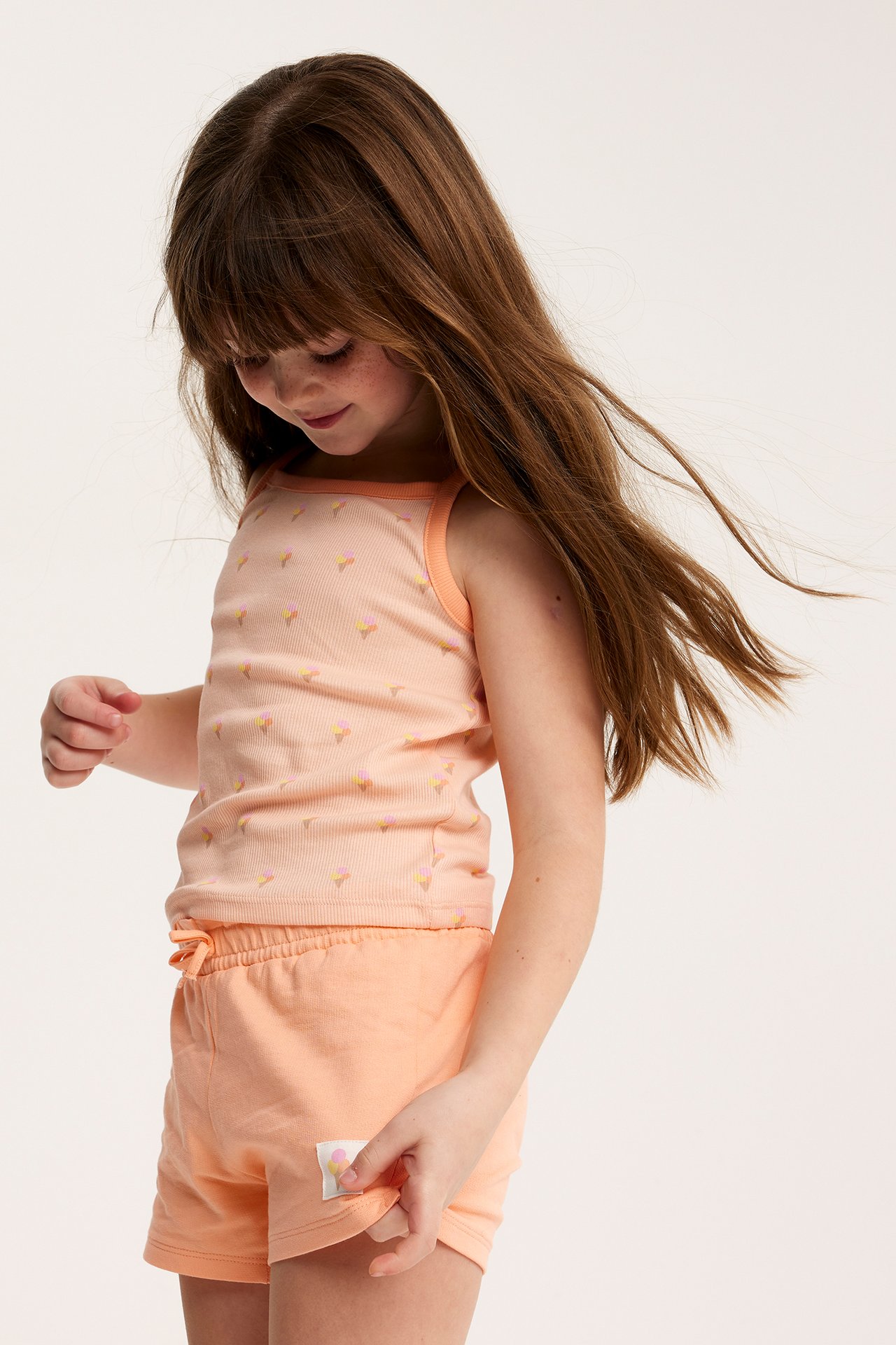 Ribbat linne - Orange - 1