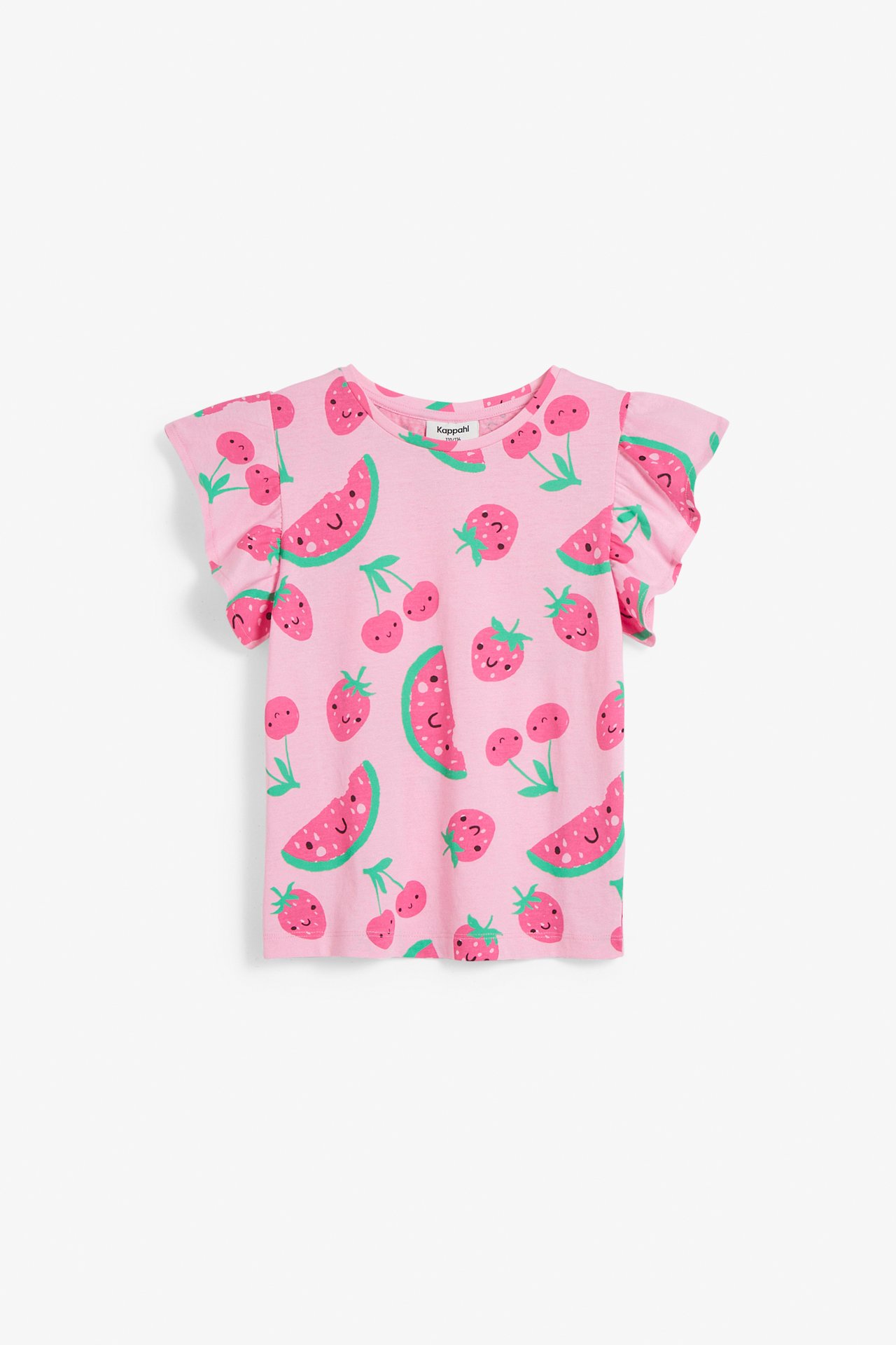T-shirt med volangärm - Ljusrosa - 5