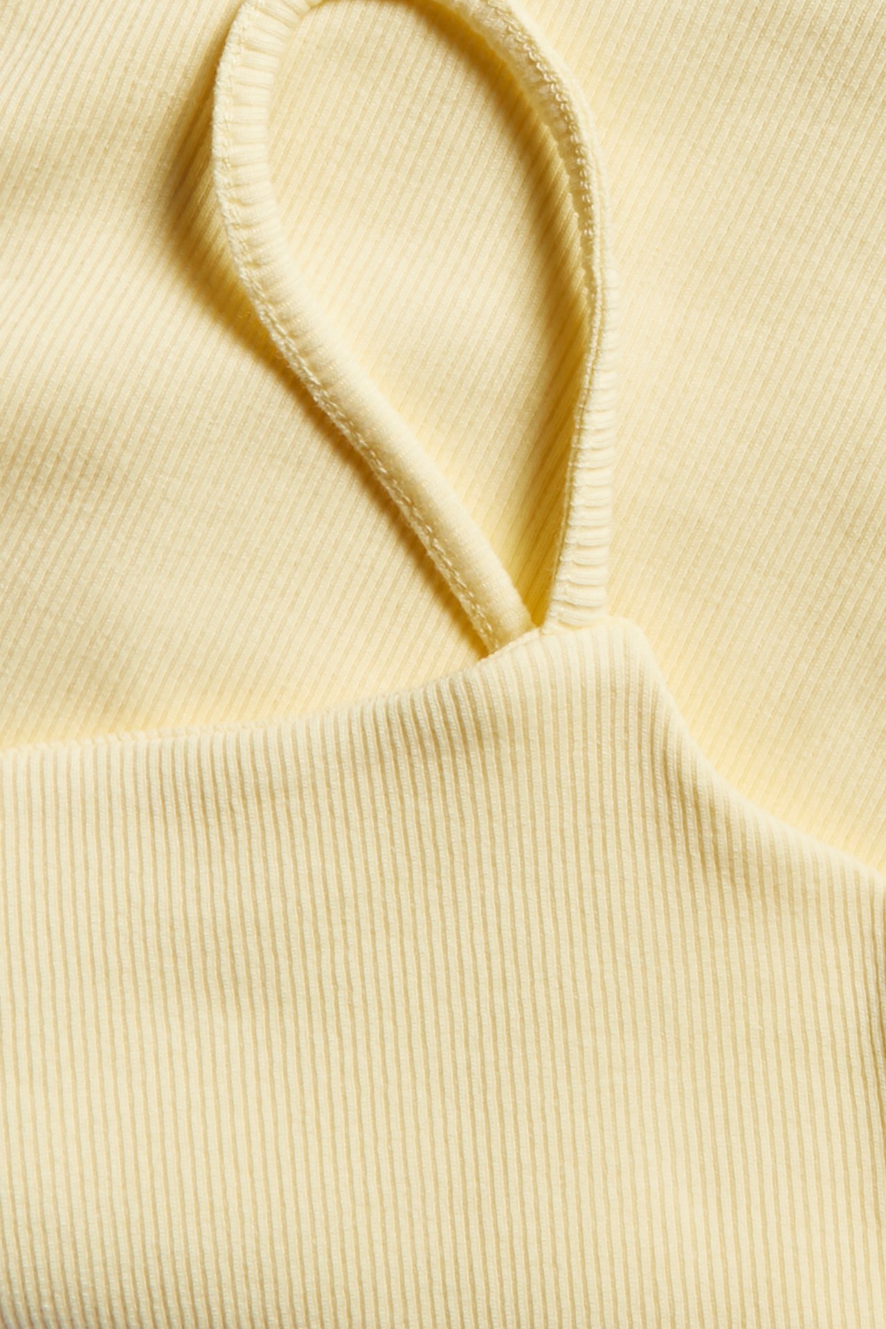 Prążkowana koszulka - Żółty - 5