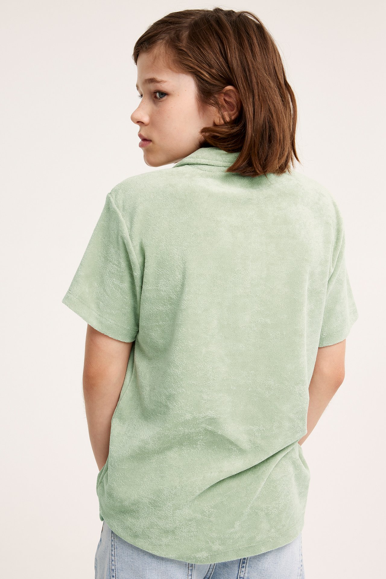 Tennisskjorte i frotté - Grønn - 5