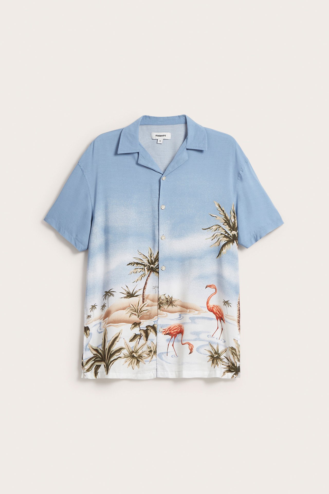 Kuviollinen resort-paita - Vaaleansininen - 6