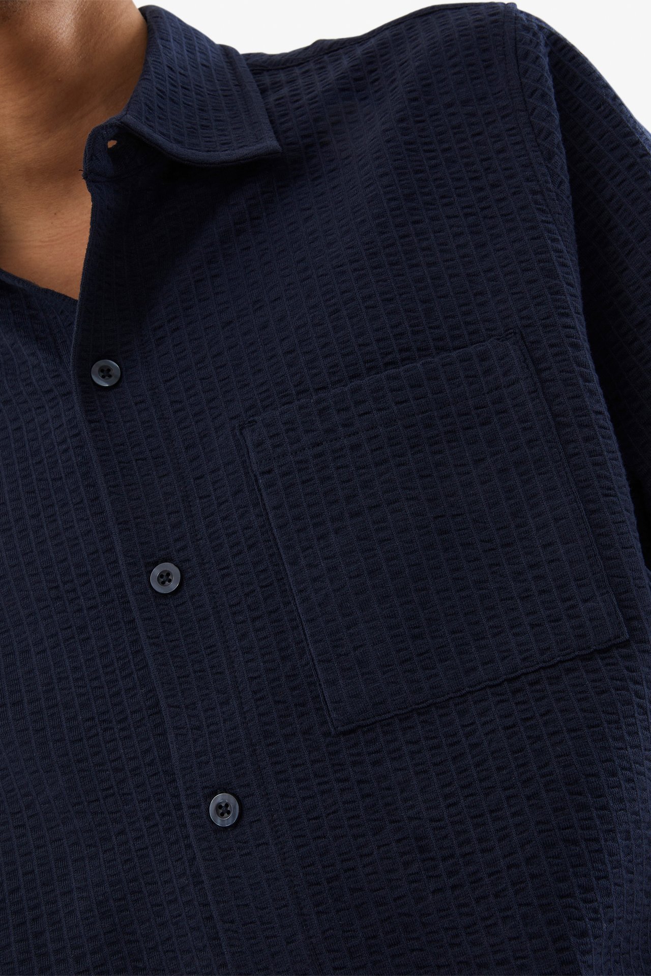 Skjorta i trikå - Mörkblå - 189cm / Storlek: M - 3