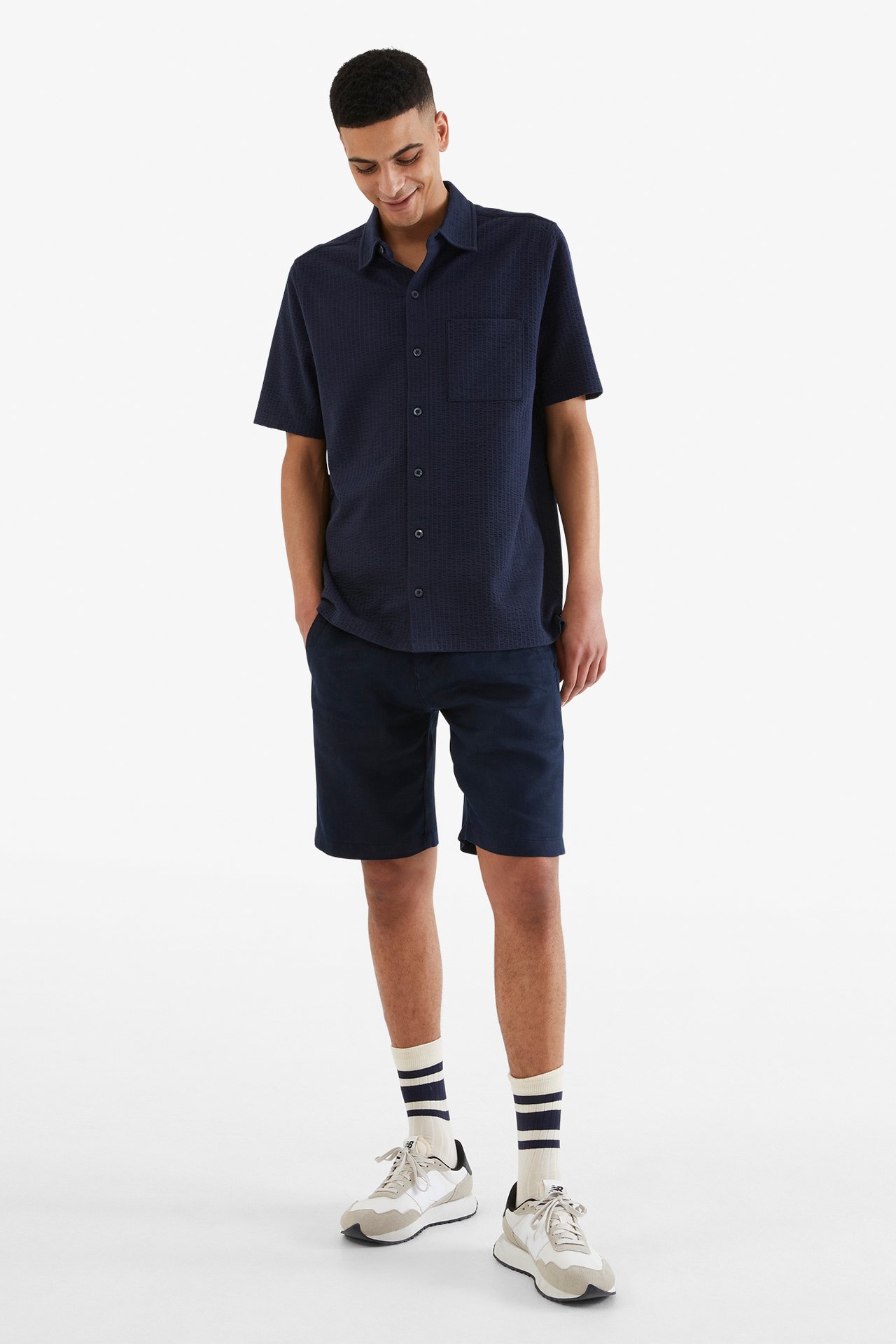 Skjorta i trikå - Mörkblå - 189cm / Storlek: M - 1
