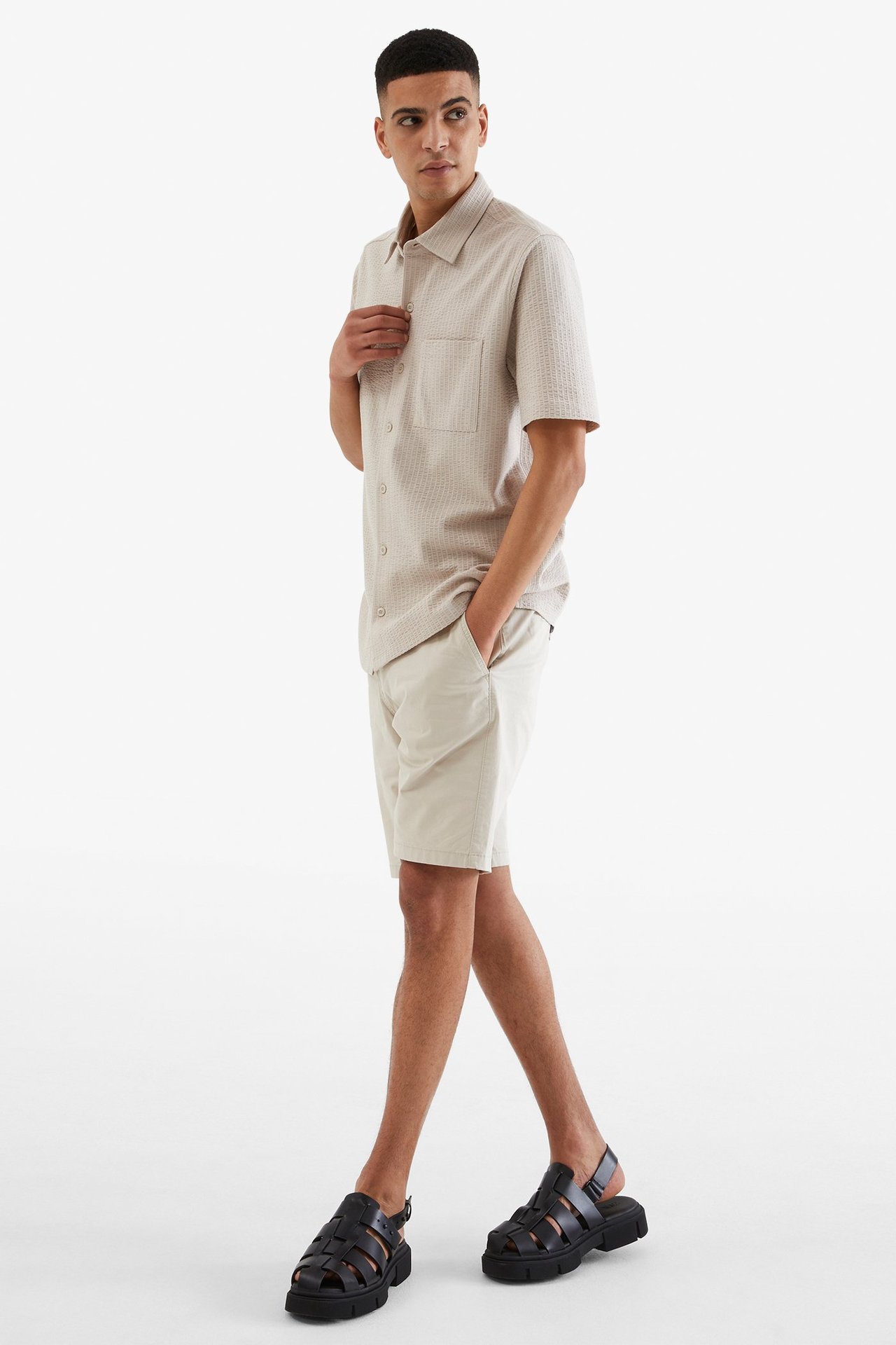 Tennisskjorte i trikot - Lys beige - 189cm / Storlek: M - 2