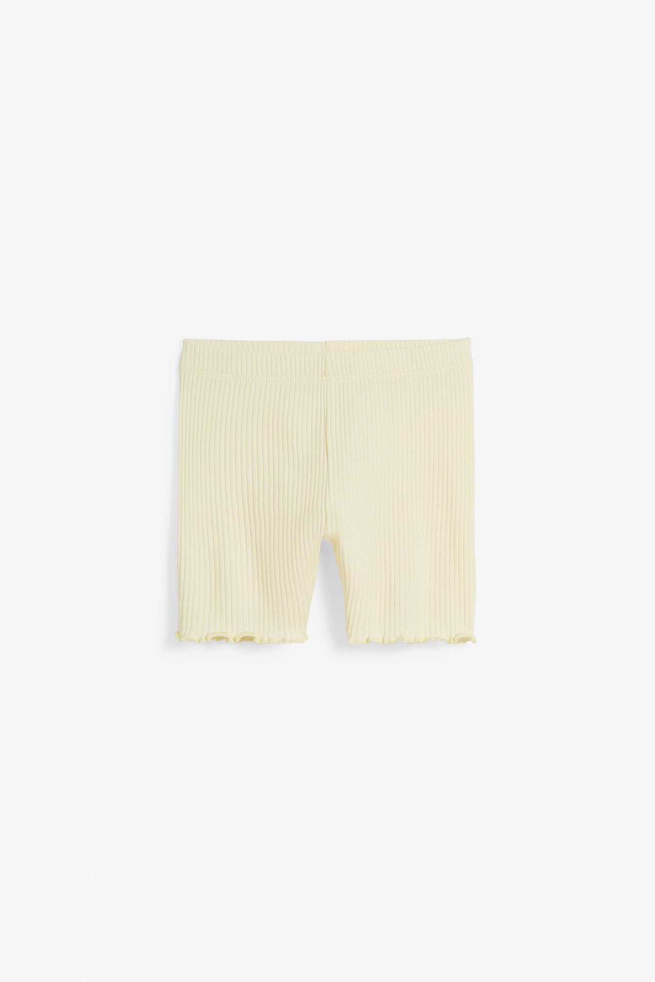 Ribbestrikket shorts baby Lysegul - null - 0