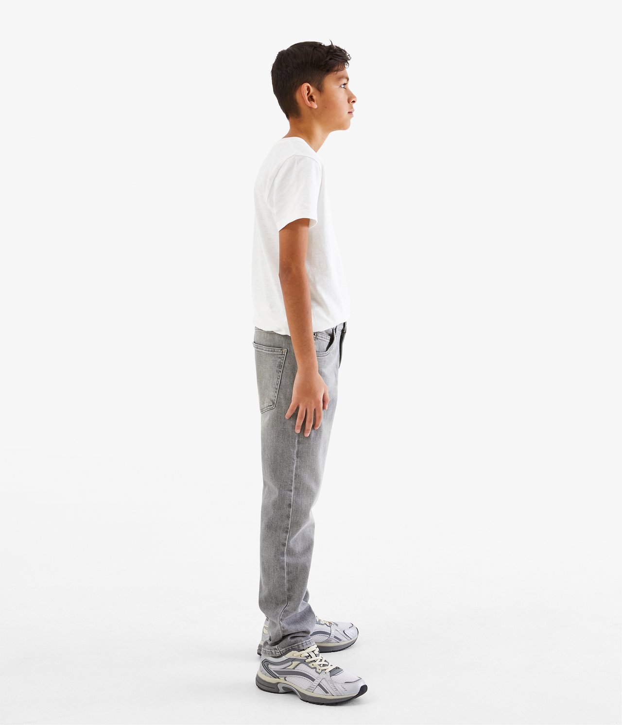 Straight jeans mid waist - Hopeanharmaa - 2