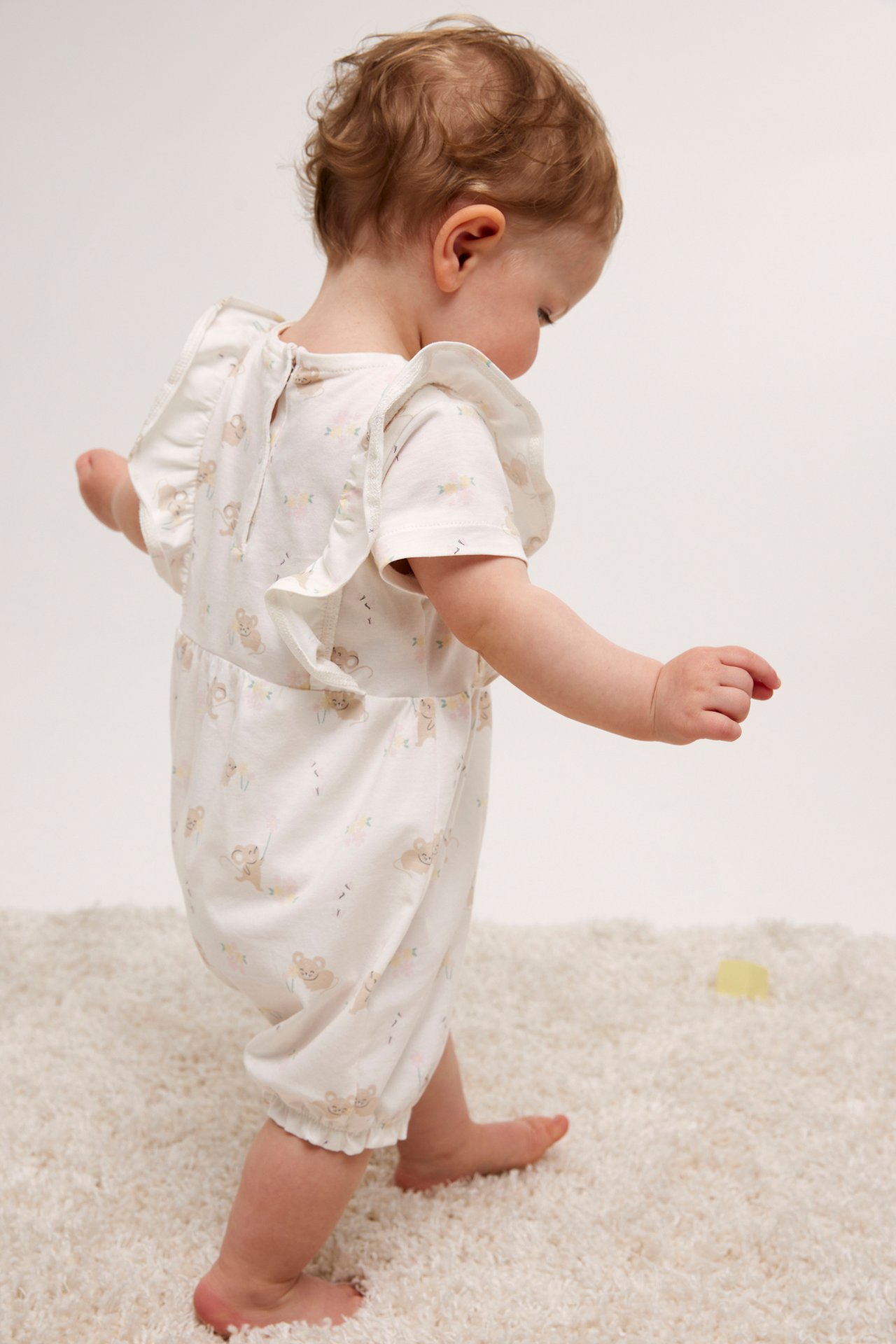 Jumpsuit med volanger Baby - Offwhite - 1