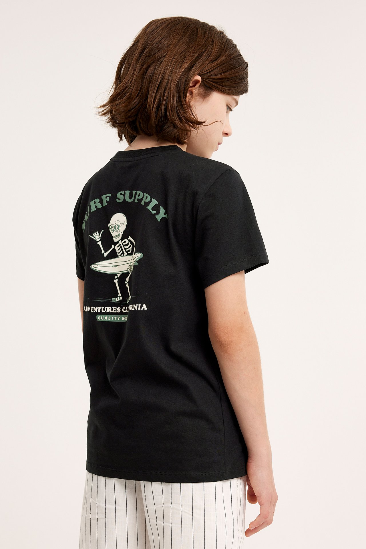 T-shirt med tryck på ryggen - Svart - 4