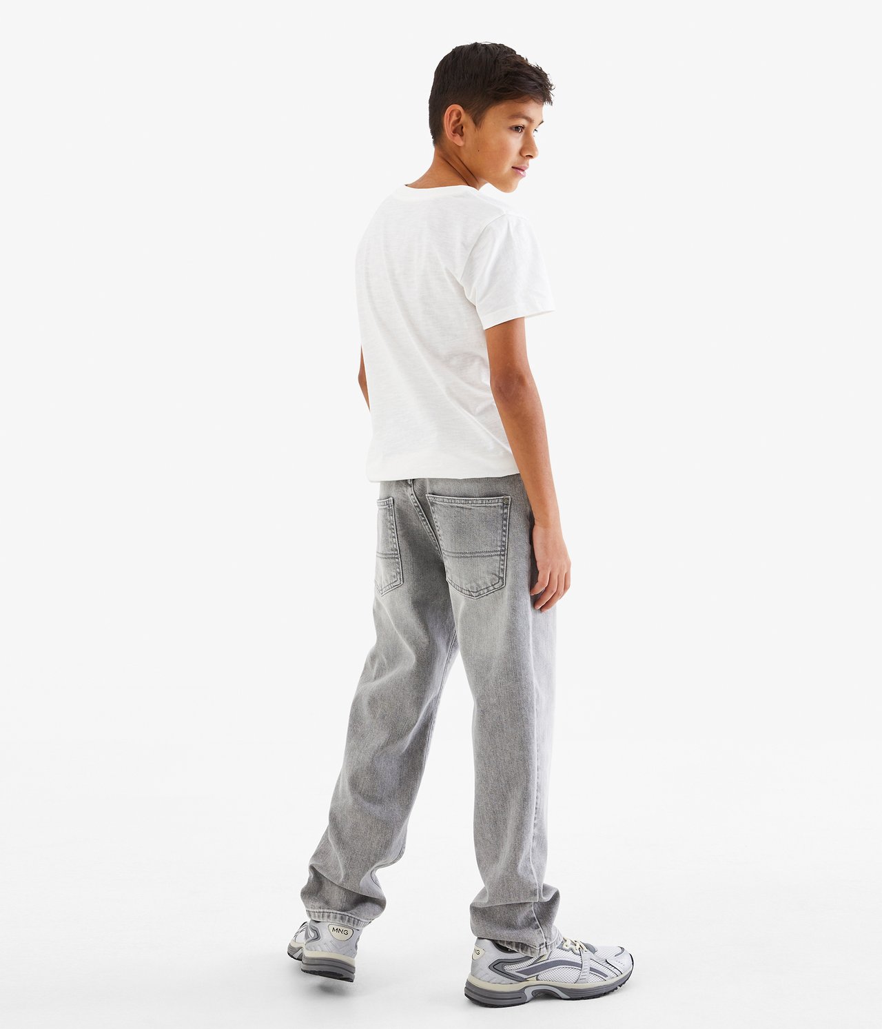 Baggy jeans loose fit Silvergrå - null - 1