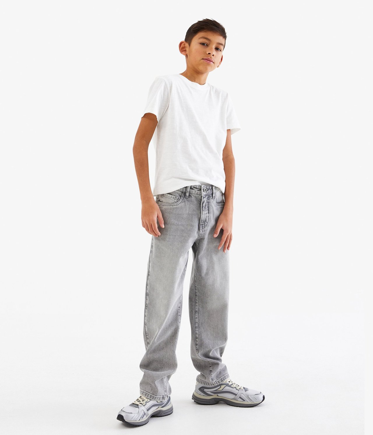Baggy jeans loose fit Silvergrå - null - 0