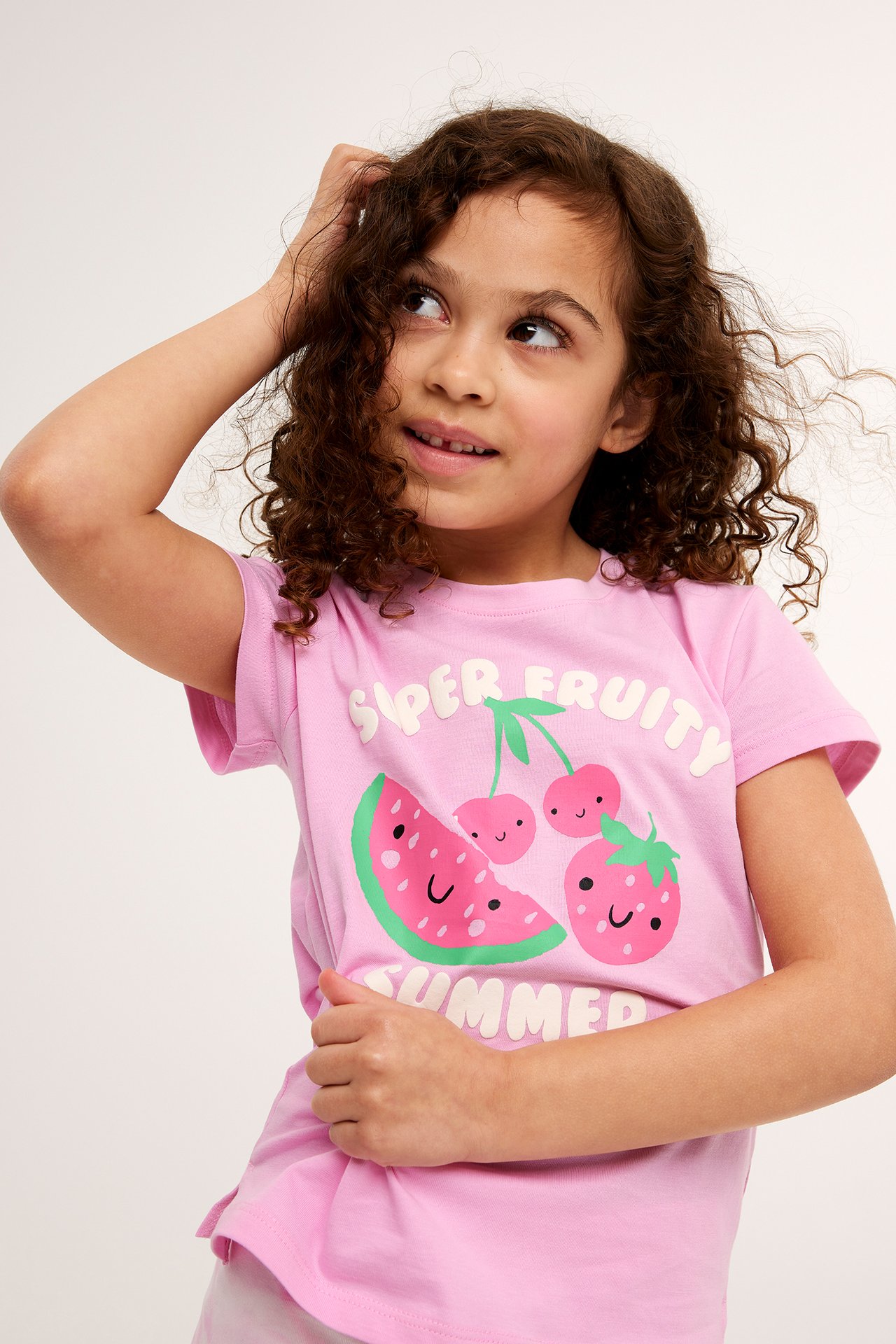 Kortärmad t-shirt - Ljusrosa - 2