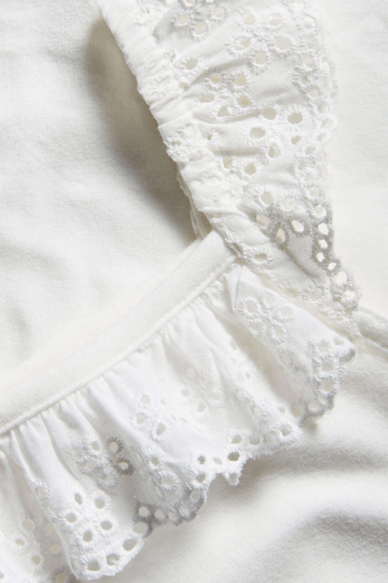 Linne med volang - Offwhite - 1