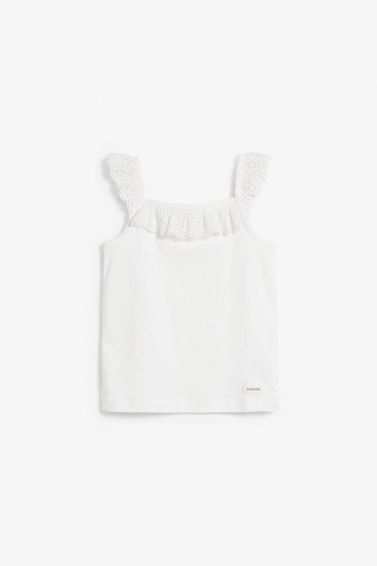 Linne med volang - Offwhite - 2