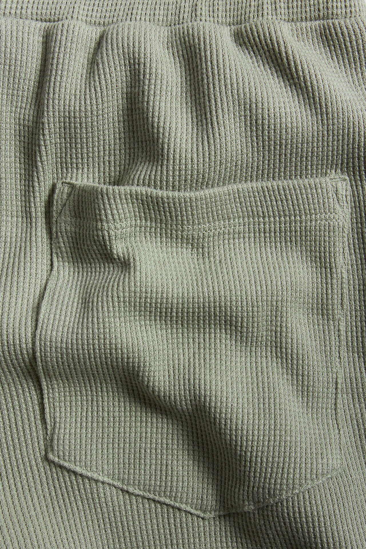 Shorts med vaffelstruktur - Grønn - 4