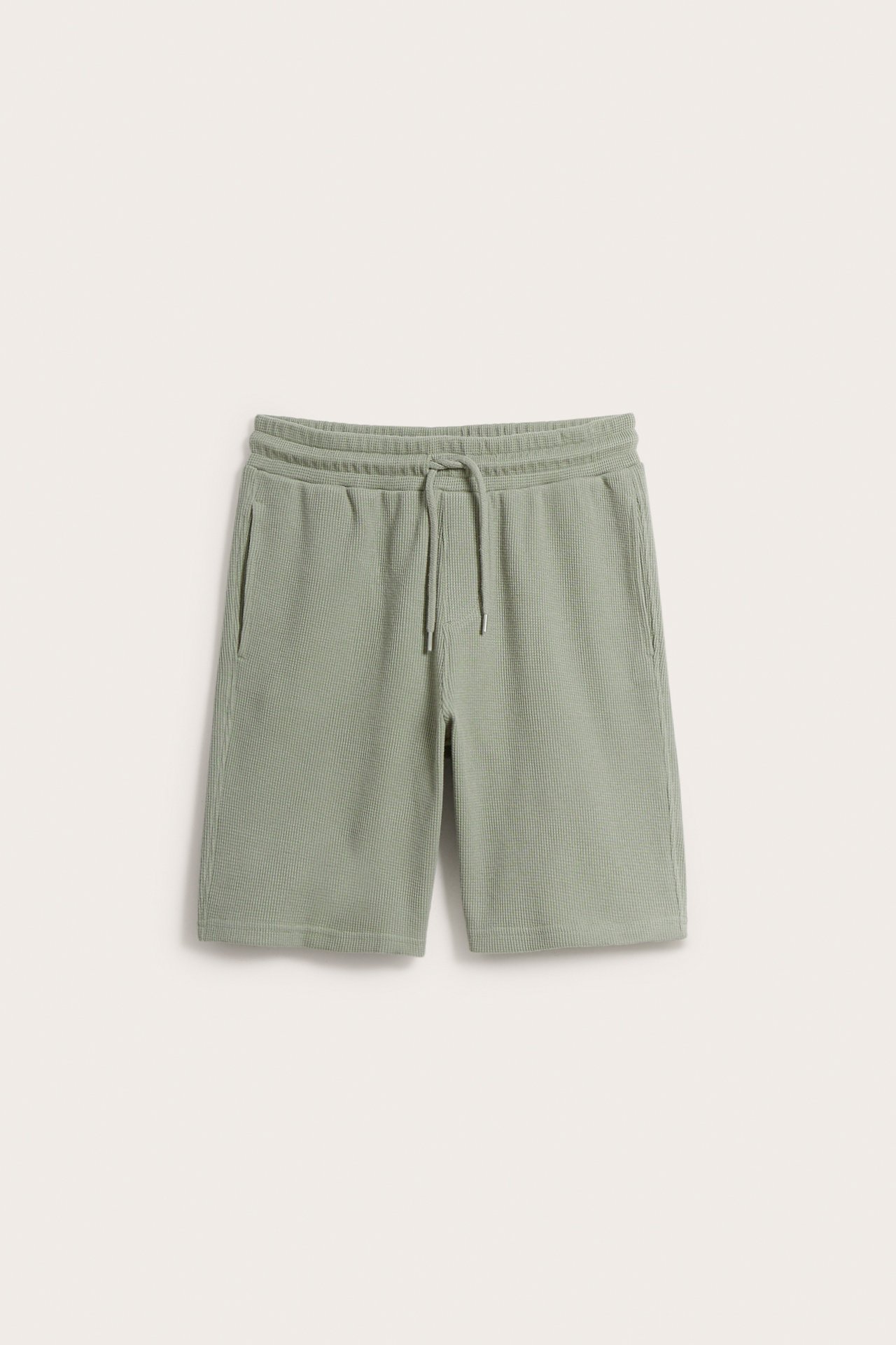 Våfflade shorts - Grön - 5