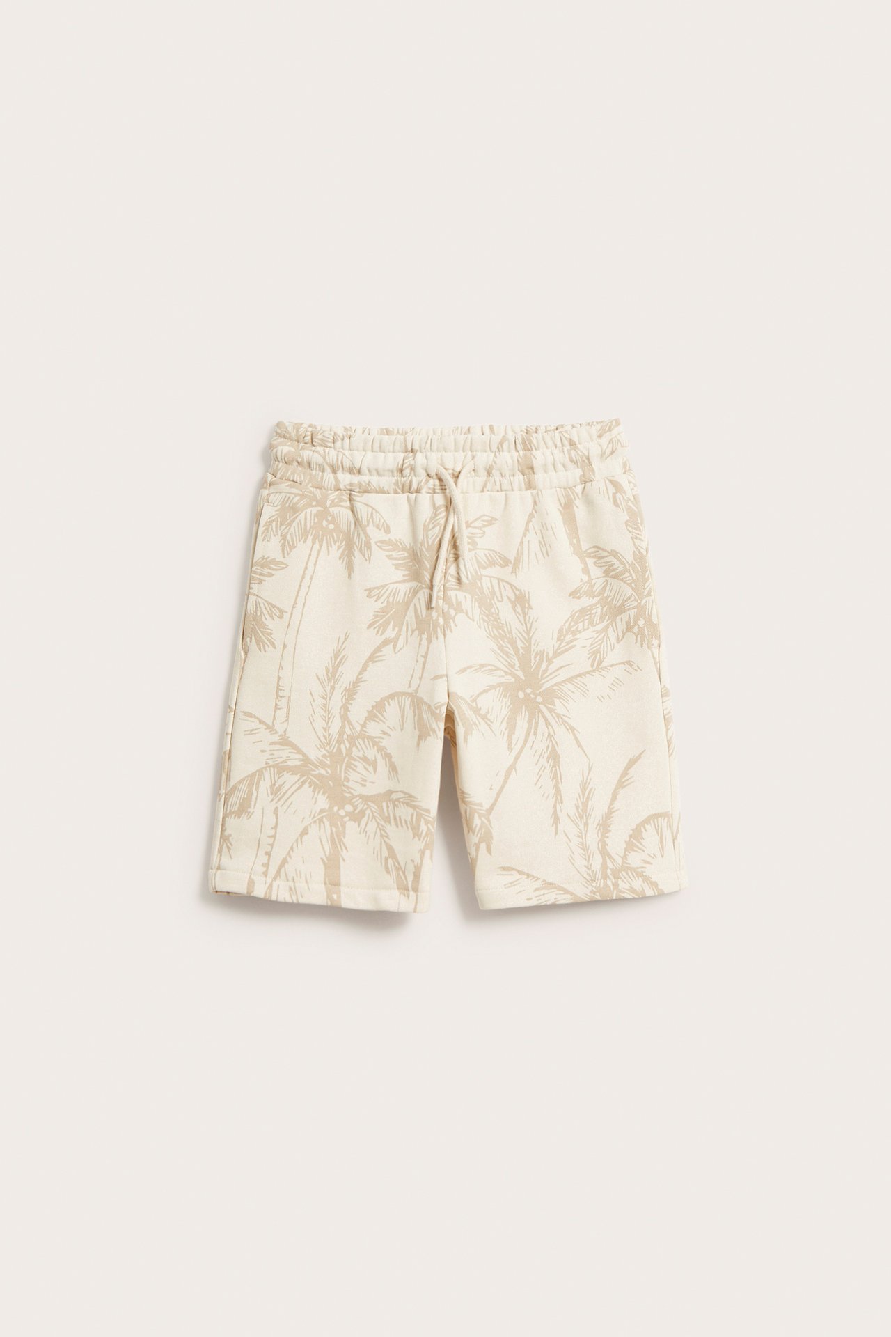 Mönstrade shorts - Ljusbeige - 6