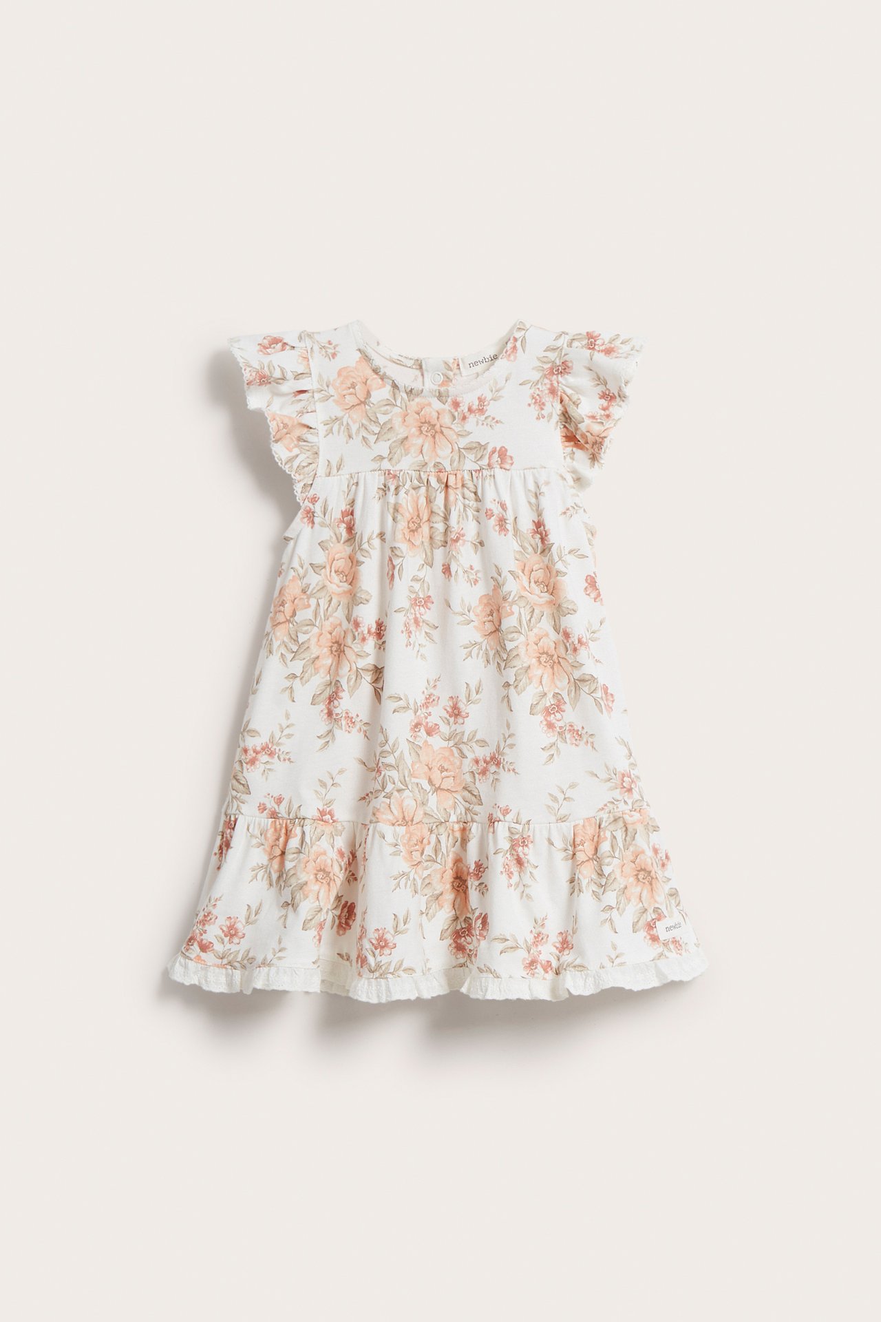 Blomstrete kjole Offwhite - null - 4
