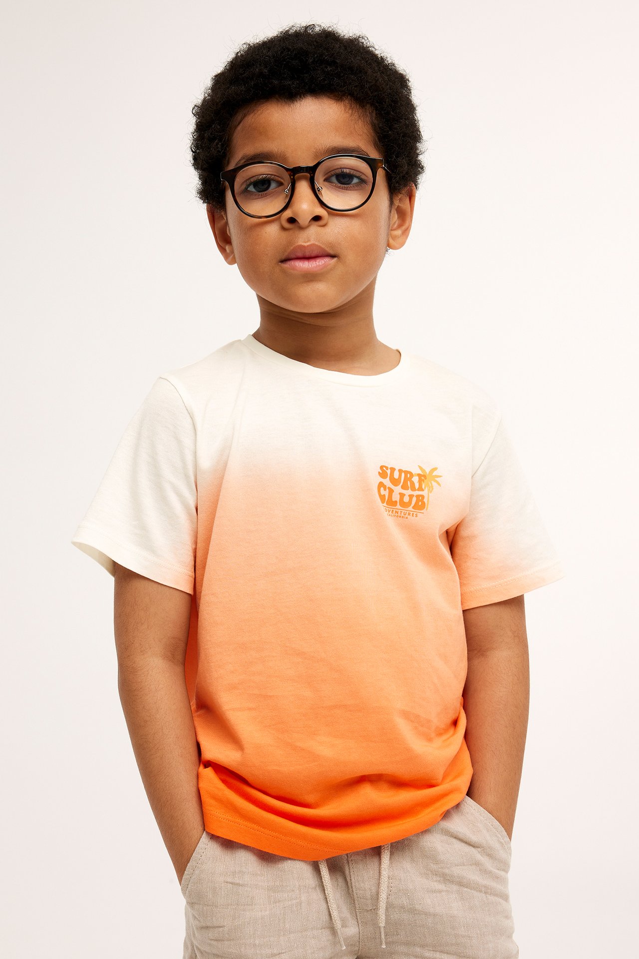 Kortärmad t-shirt - Orange - 2