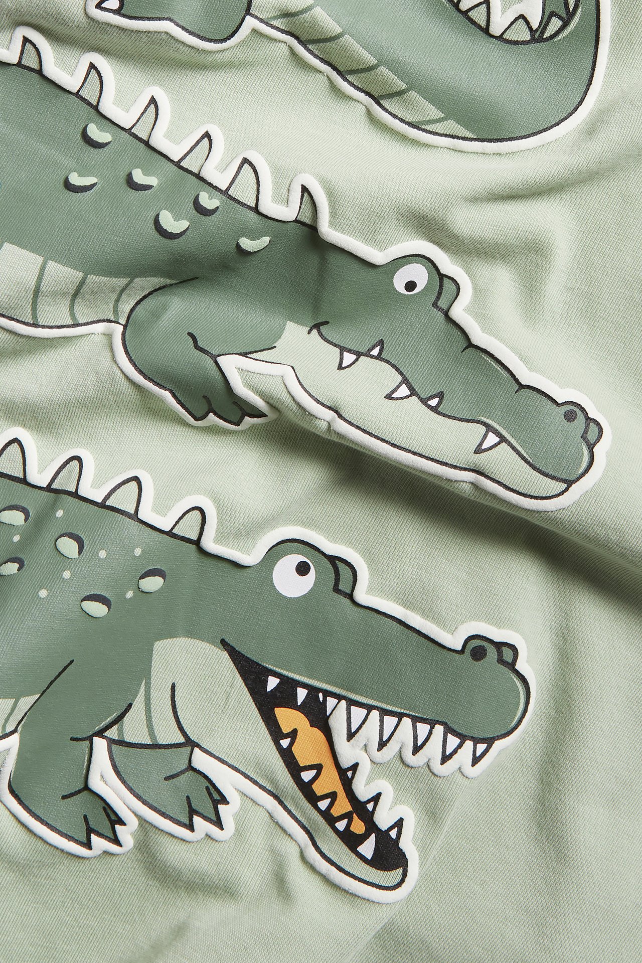 T-shirt med krokodiler Grön - null - 0