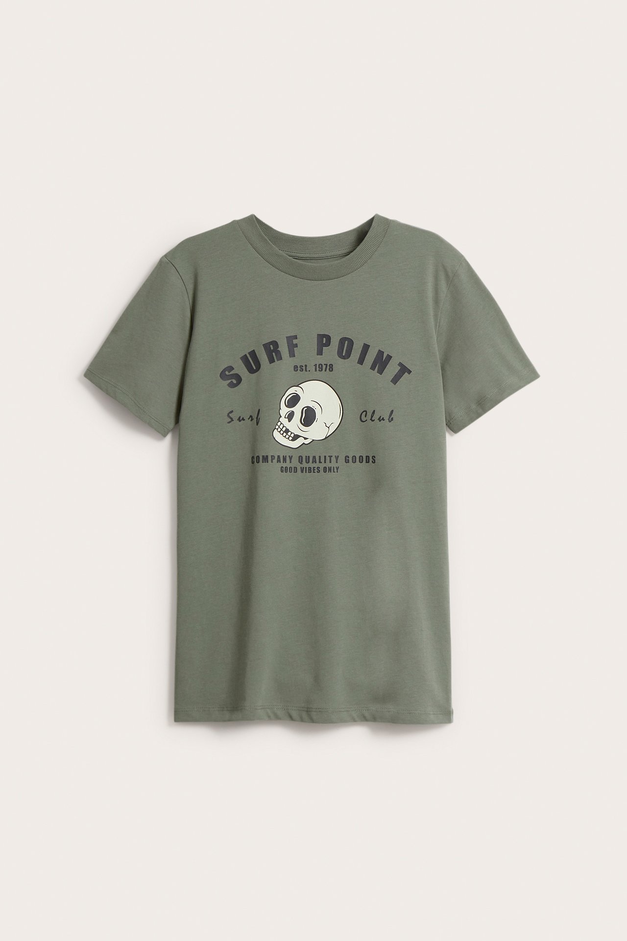 T-shirt med tryck - Grön - 4