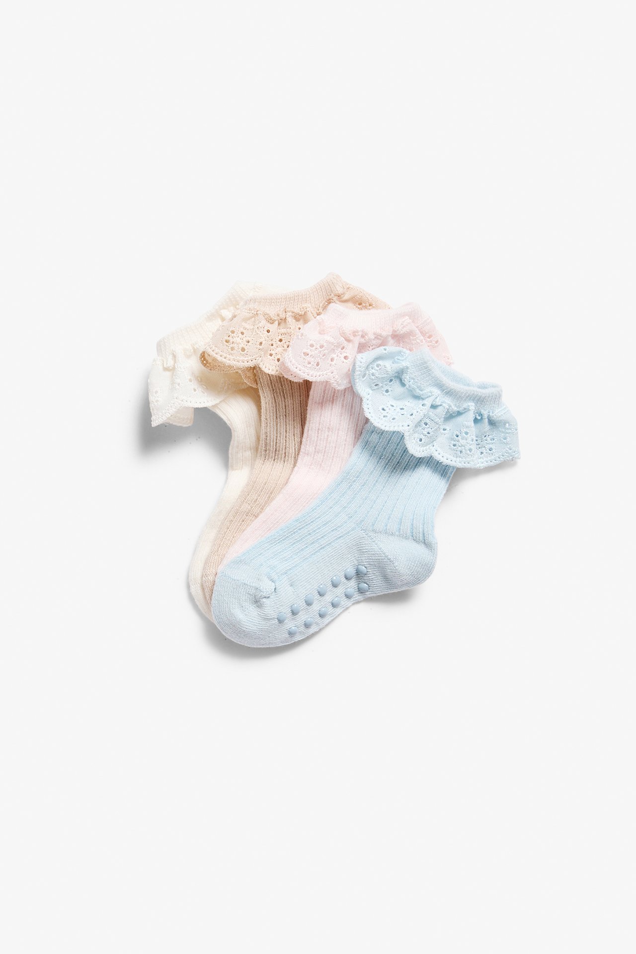 4 paria vauvojen sukkia - Luonnonvalkoinen - 1