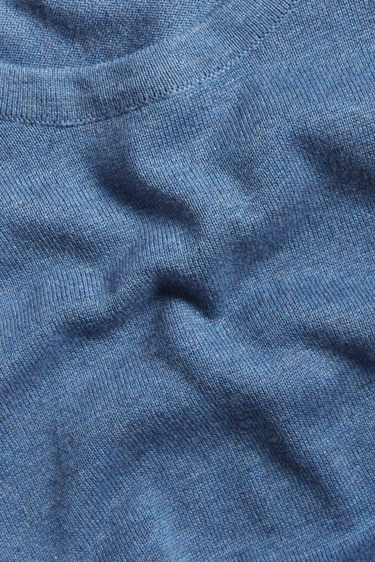 Strikket genser - Blå - 4