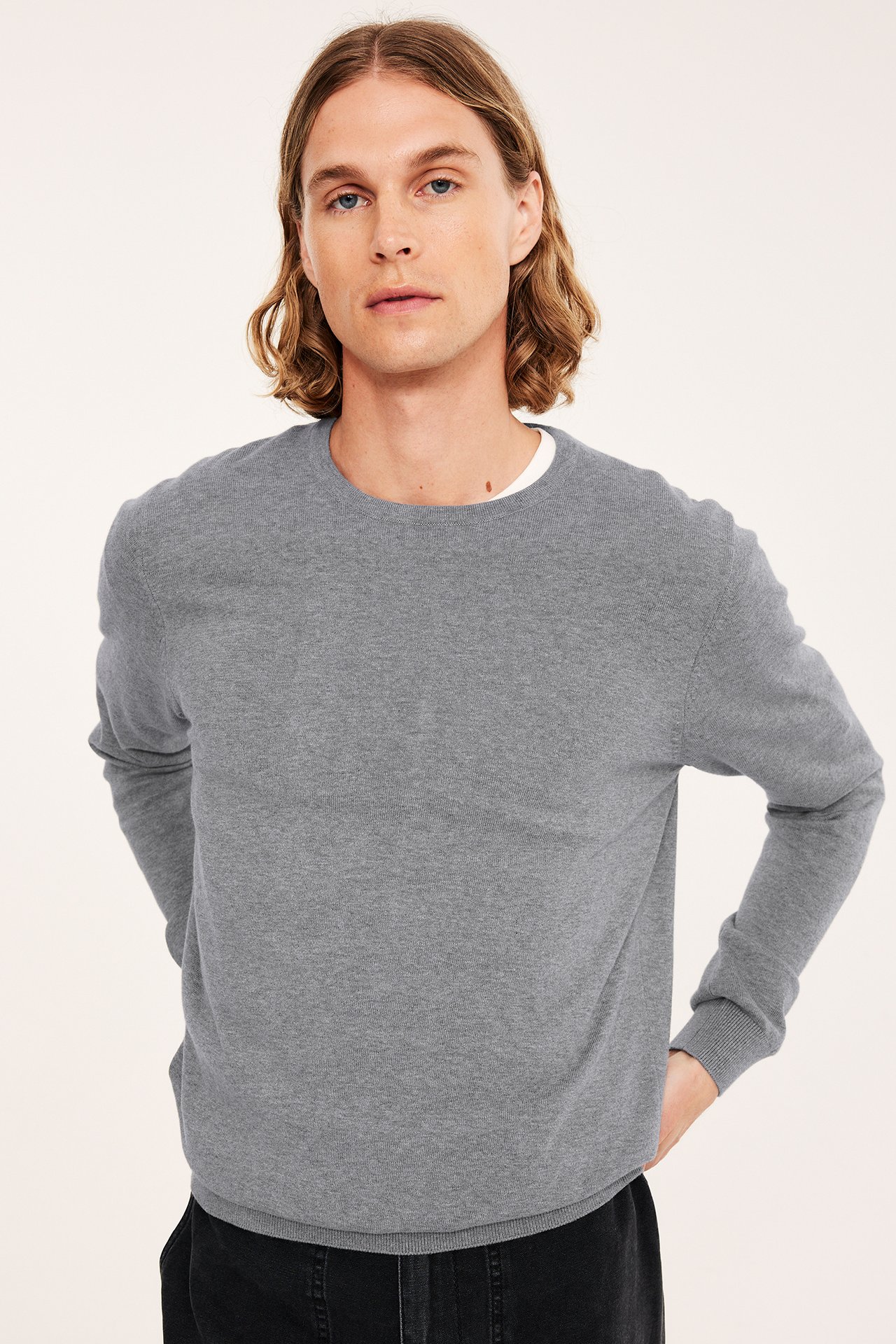 Sweter - Jasnoszary - 6