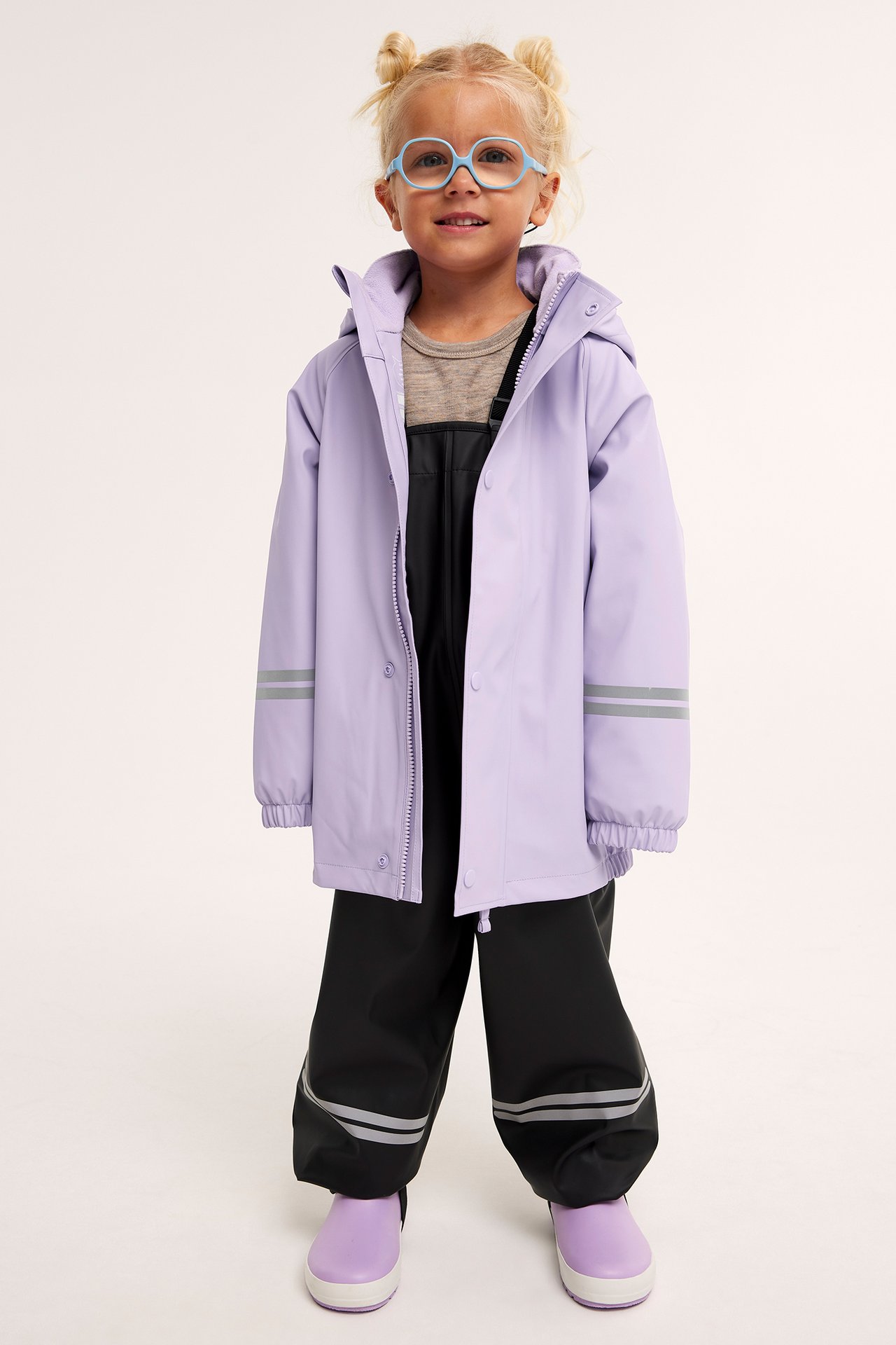Fleecevuorellinen Kaxs-sadetakki - Violetti - 2