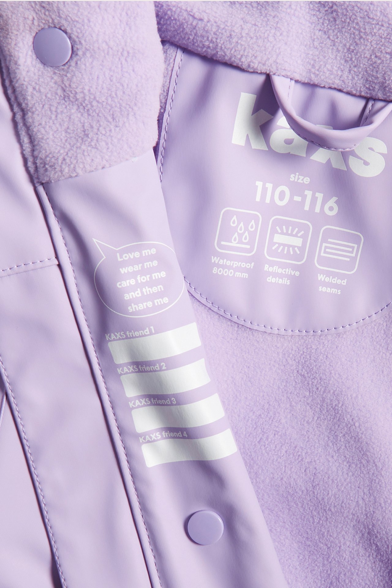Fleecevuorellinen Kaxs-sadetakki - Violetti - 8