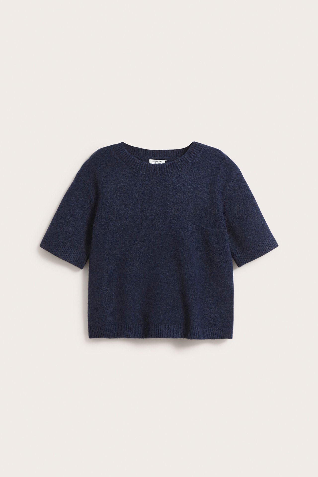 Neulottu t-paita - Sininen - 2