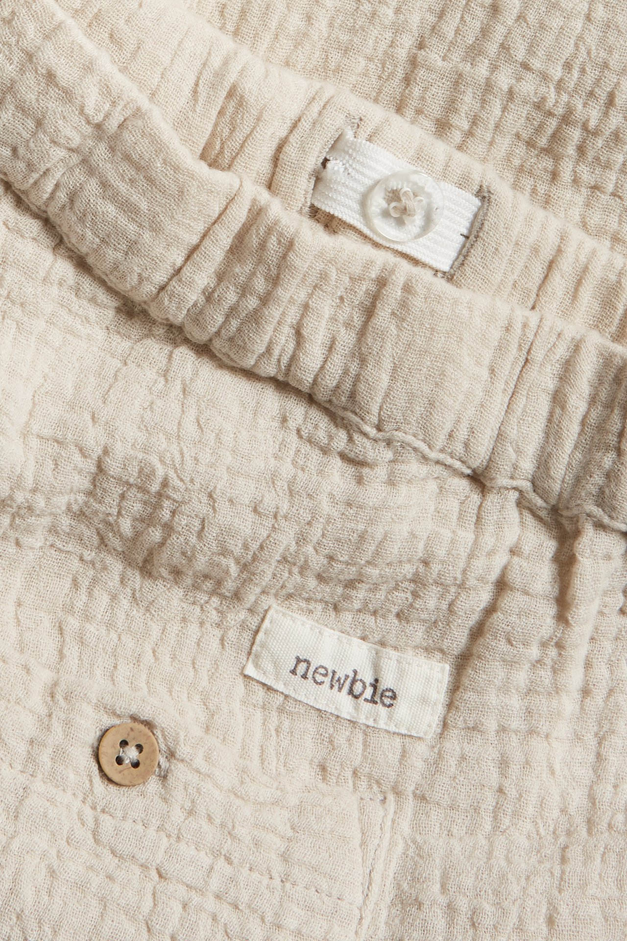 Musliinimateriaalia olevat housut - Beige - 1