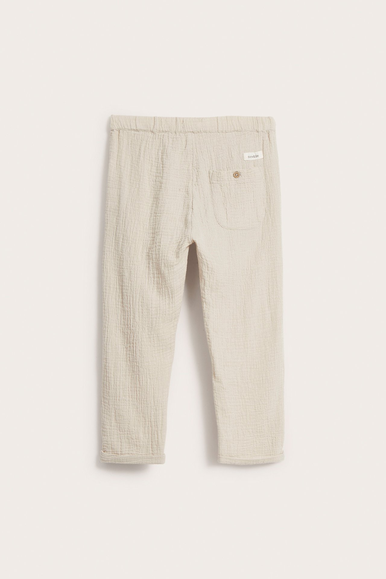 Musliinimateriaalia olevat housut - Beige - 3
